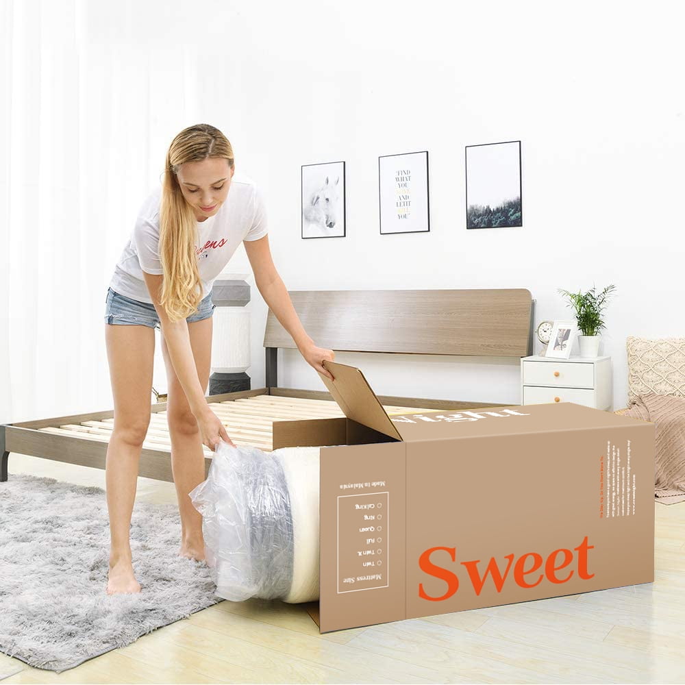 Island 10-Inch Pocket Spring Hybrid Mattress in a Box. Queen Mattress
