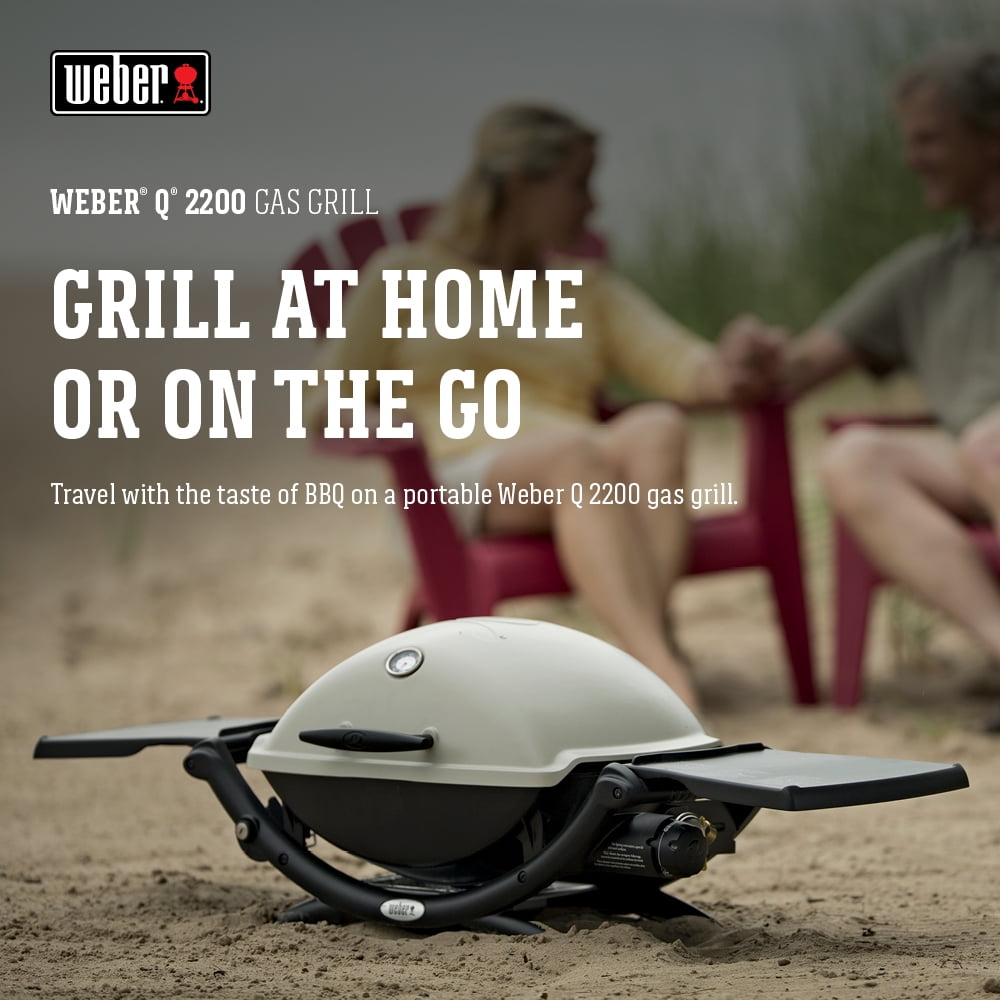 Q 2200 1-Burner Portable Gas Grill. Titanium