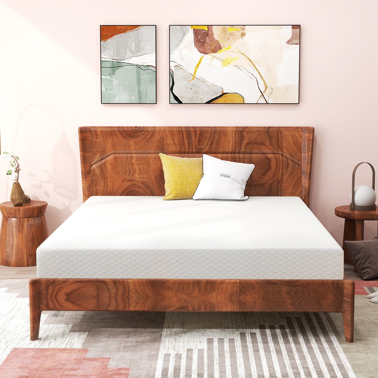 Mattress. 8 Gel Memory Foam Mattress with Removable Cover Mattress in a Box Medium Firm Mattress