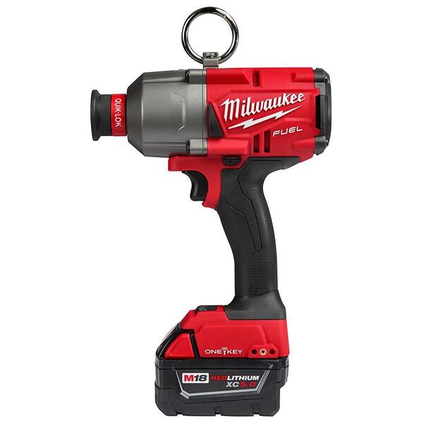 M18 FUEL ONE-KEY 18V Lithium-Ion Brushless Cordless 7/16 in. Hex Impact Wrench Kit with 2 5.0 Ah Batteries Tool Bag
