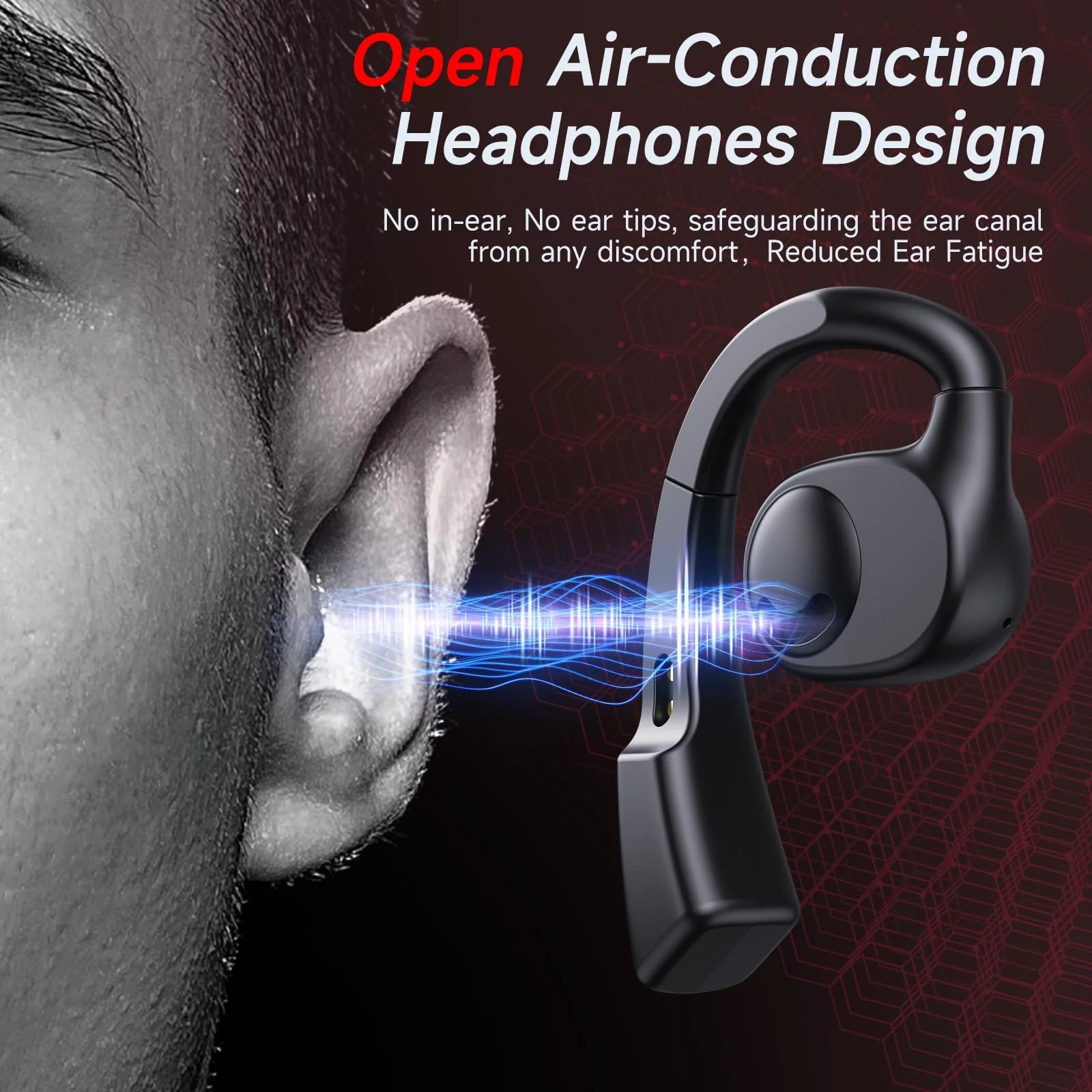 Open Ear Bluetooth Headphones Wireless Charging