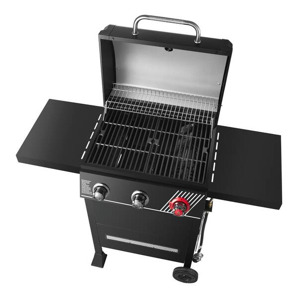 3-Burner Propane Gas Grill in Matte Black with TriVantage Multi-Functional Cooking System