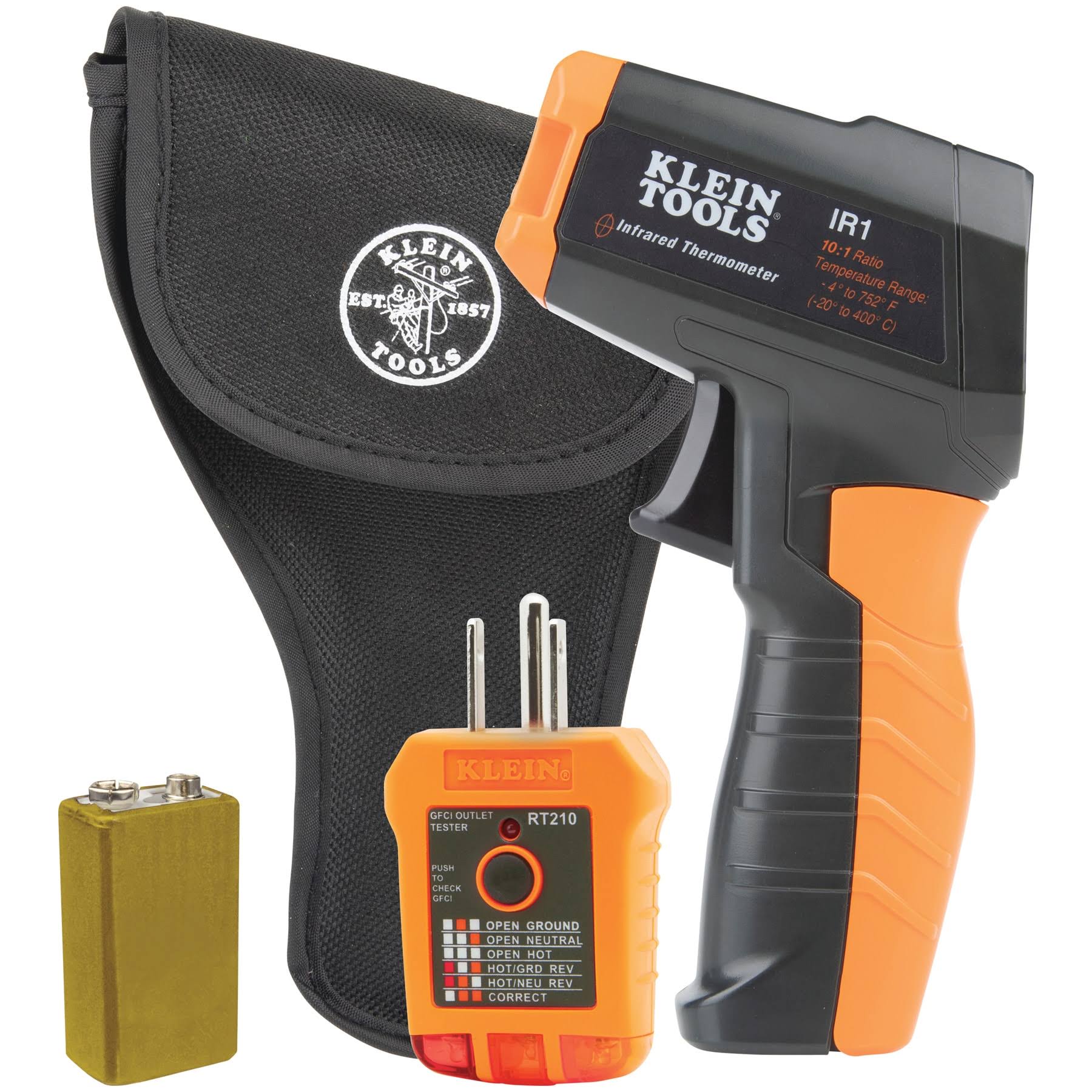 Klein Tools IR1KIT - Infrared Thermometer with GFCI Receptacle Tester