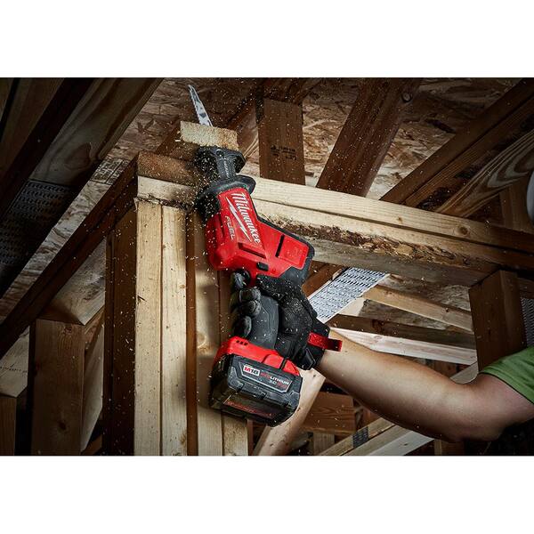 M18 FUEL 18V Lithium-Ion Brushless Cordless HACKZALL Reciprocating Saw w/Two 6.0 Ah Battery and Charger