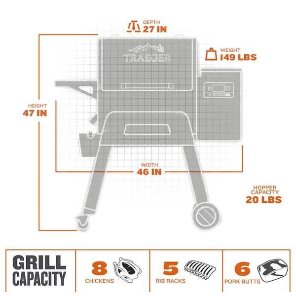 Ironwood 650 Wifi Pellet Grill and Smoker in Black