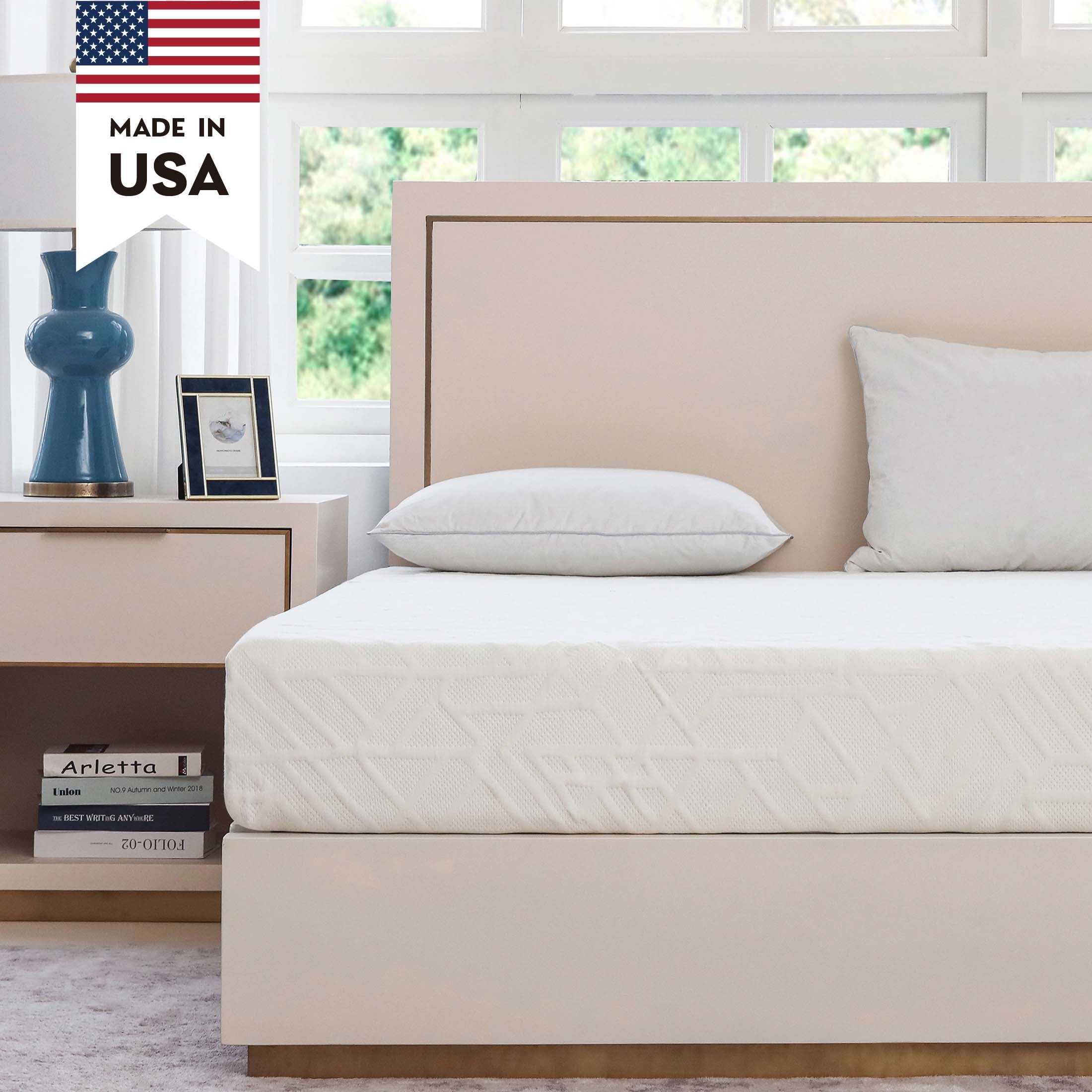 Ego White 6 inch Memory Foam Mattress. Twin Size Mattress in a Box. Medium Firm