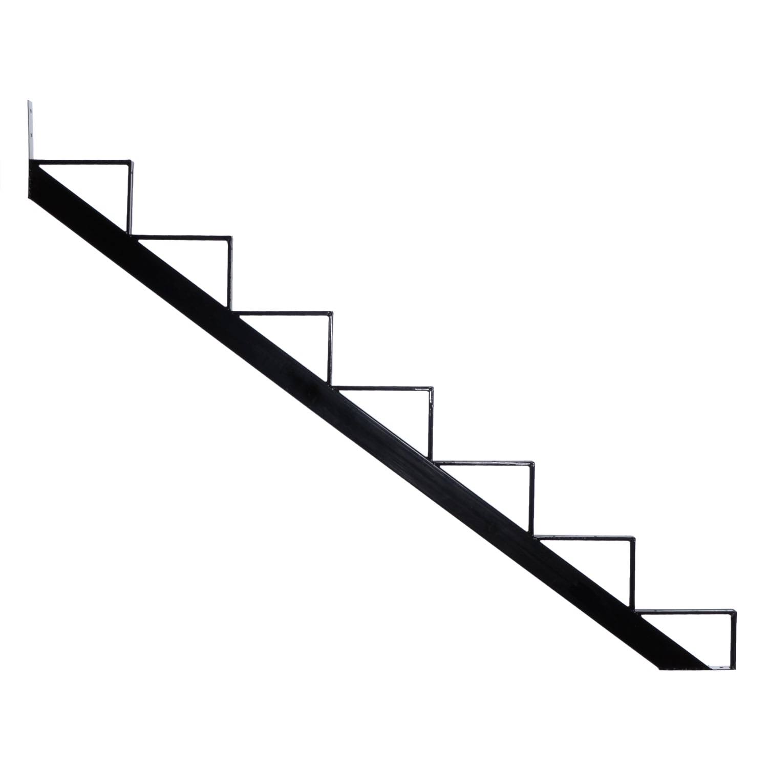 Pylex 13907 7 Steps Steel Stair Stringers Black