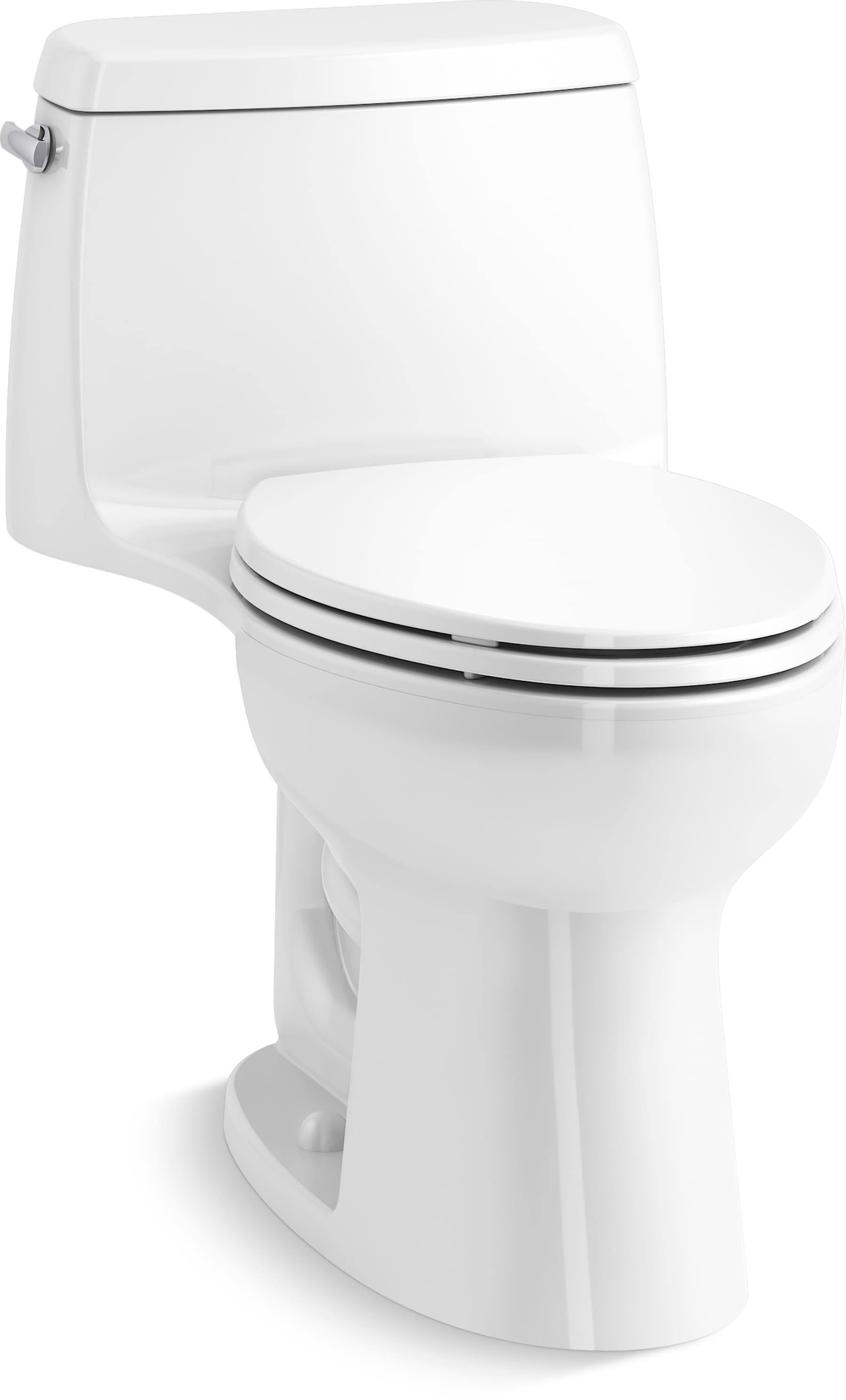 Kohler 30810-0 Santa Rosa One-Piece Compact Elongated 1.28 GPF Toilet with Revolution 360 Swirl Flushing Technology