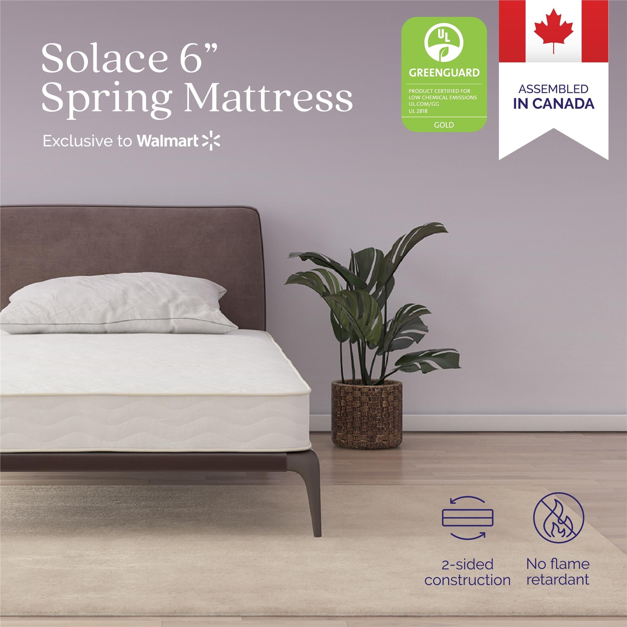 Sleep Solace 6'' 2-Sided Bonnell Coil Mattress. Twin Size