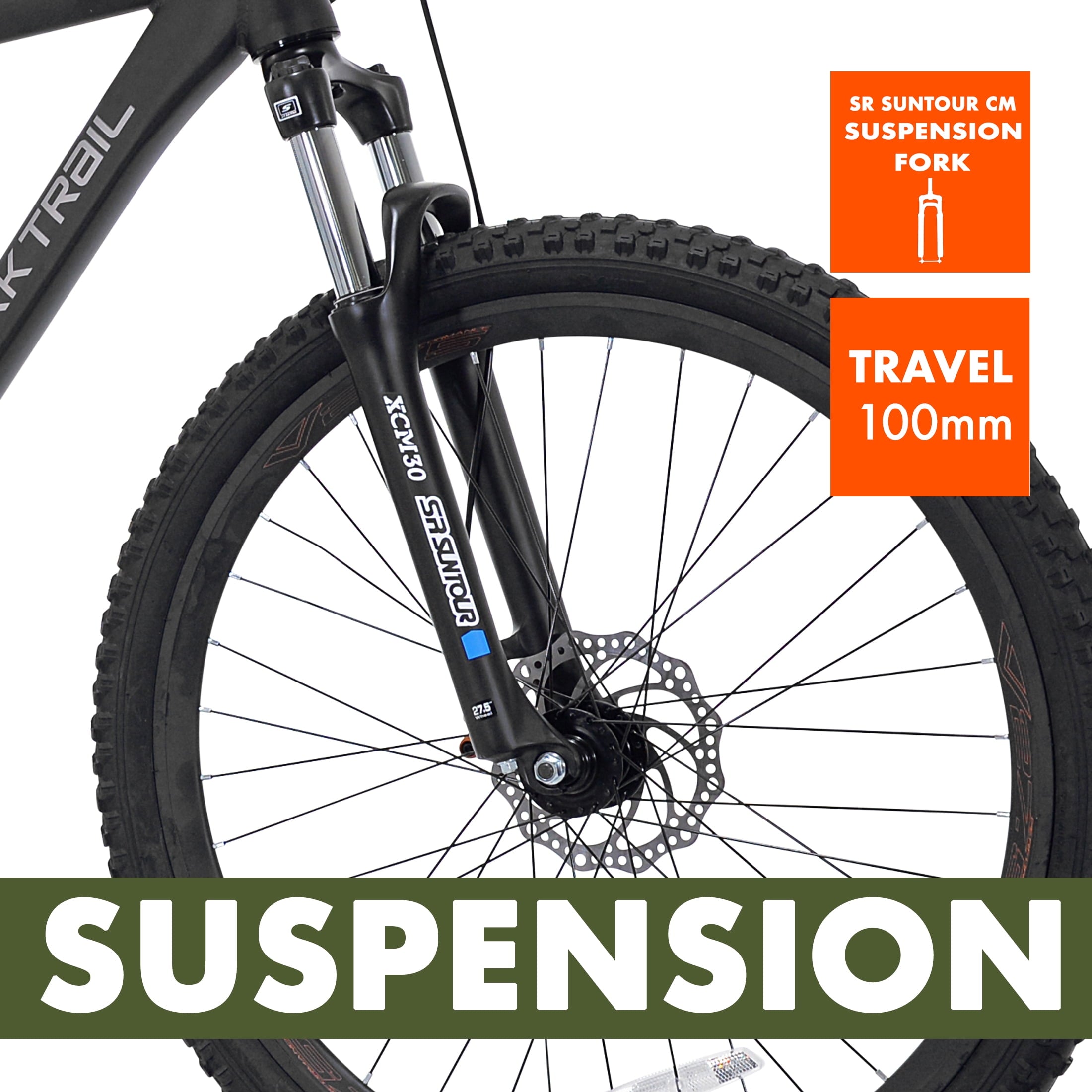 Trail 27.5 Vibe Mountain Bike. Small Frame. Black