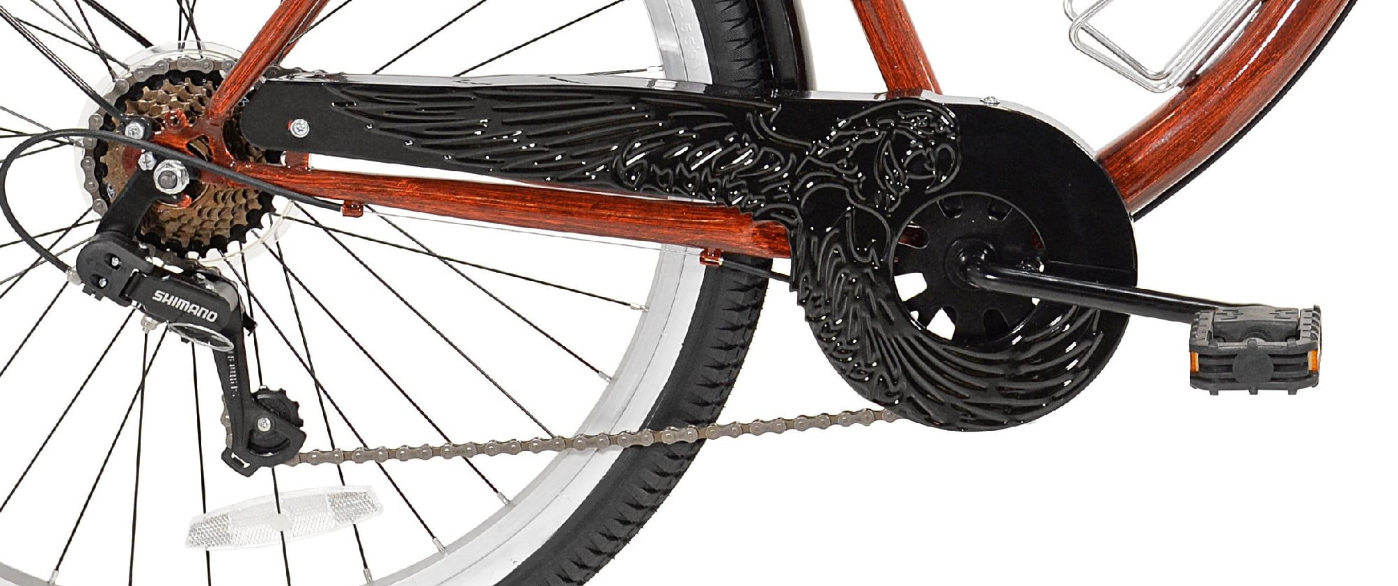 26 Margaritaville Men's Cruiser Bike. Wood Grain Color