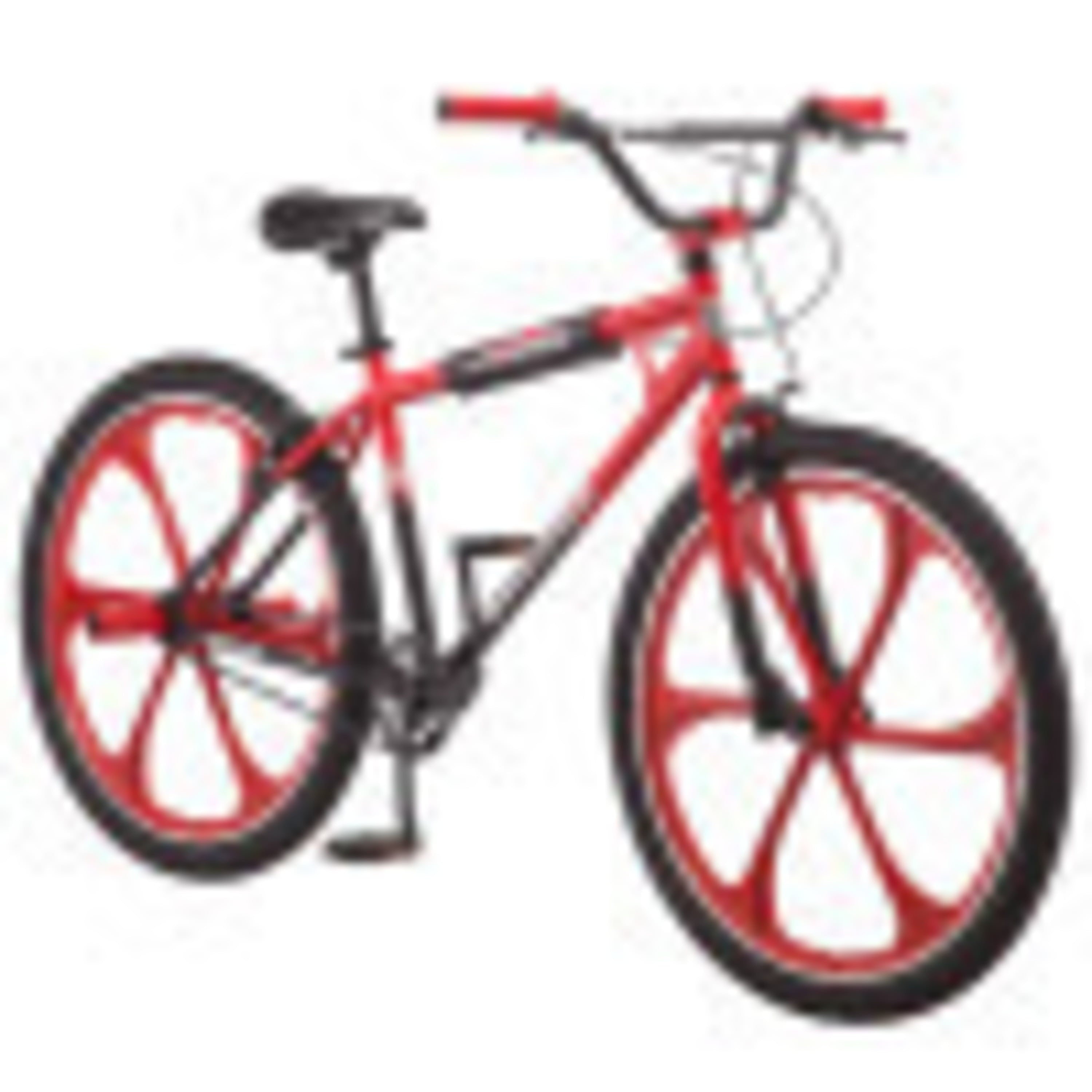 26 In. Grudge Mag BMX Freestyle Bike. Single Speed. Red / Black