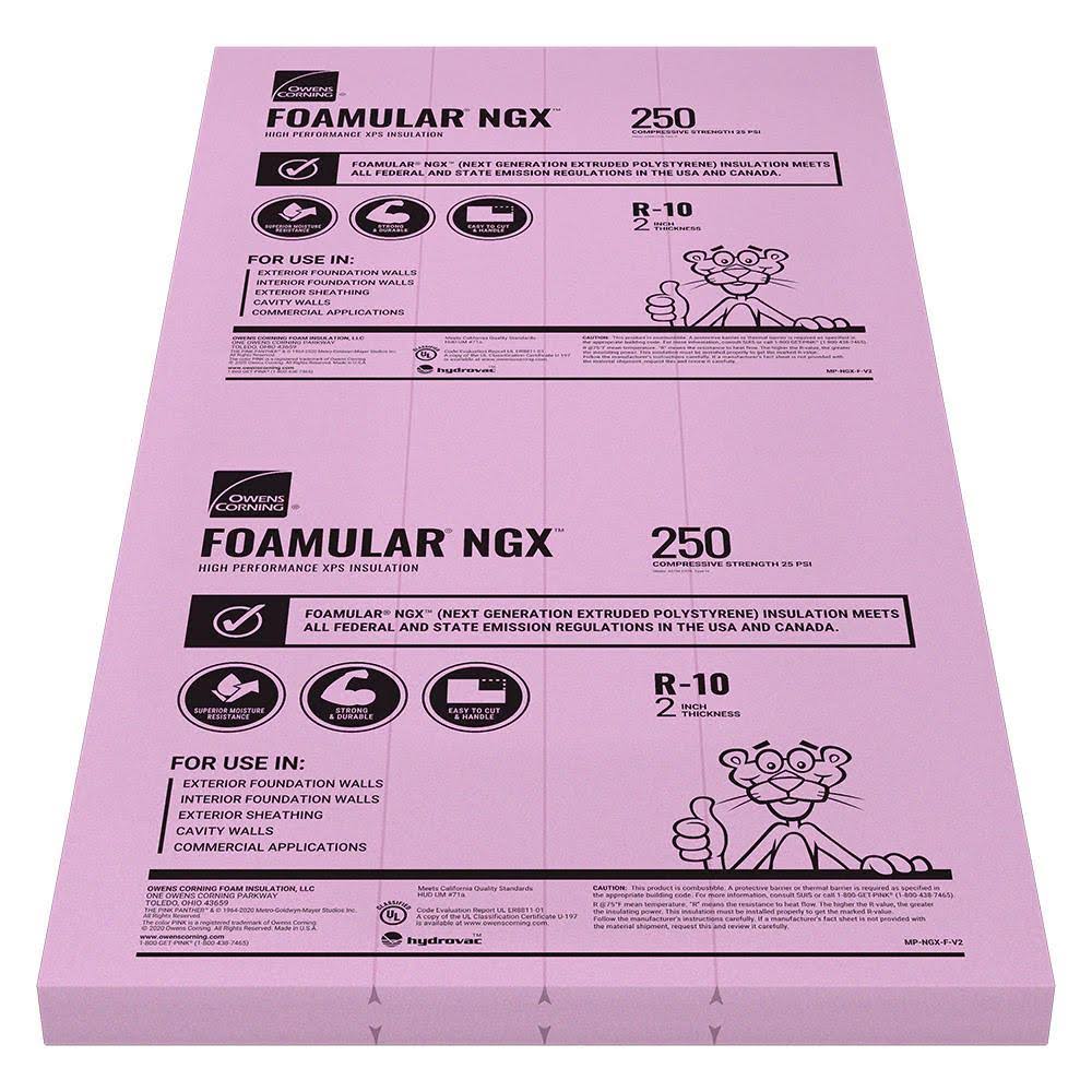 Owens Corning R- 10. 2-in x 4-ft x 8-ft Foamular Unfaced Foam Board Insulation(10)