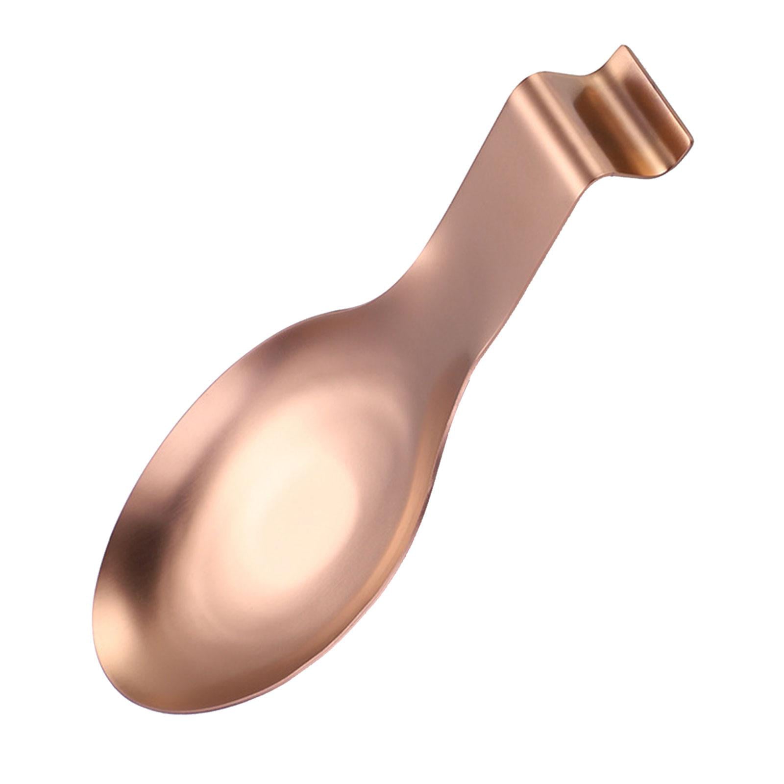 Spoon Holder Kitchen Utensils Accs Spoon Rest for Bar Coffee Station Cooking Rose Gold