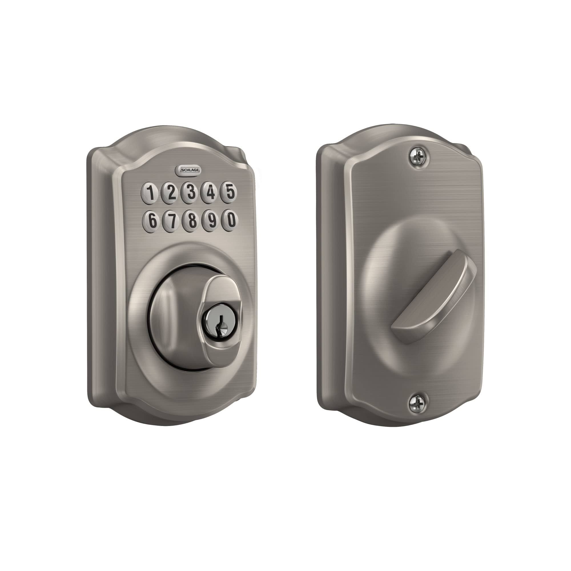 Schlage Satin Nickel Camelot Keypad Deadbolt