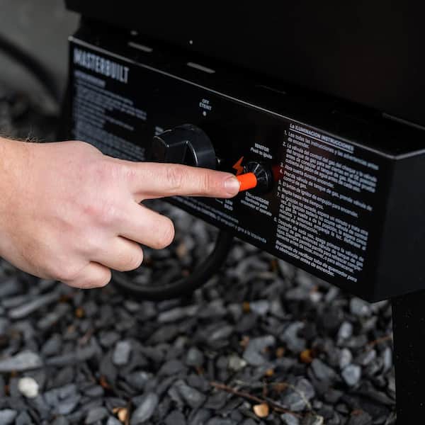 30 in. Dual Fuel Propane Gas and Charcoal Smoker in Black