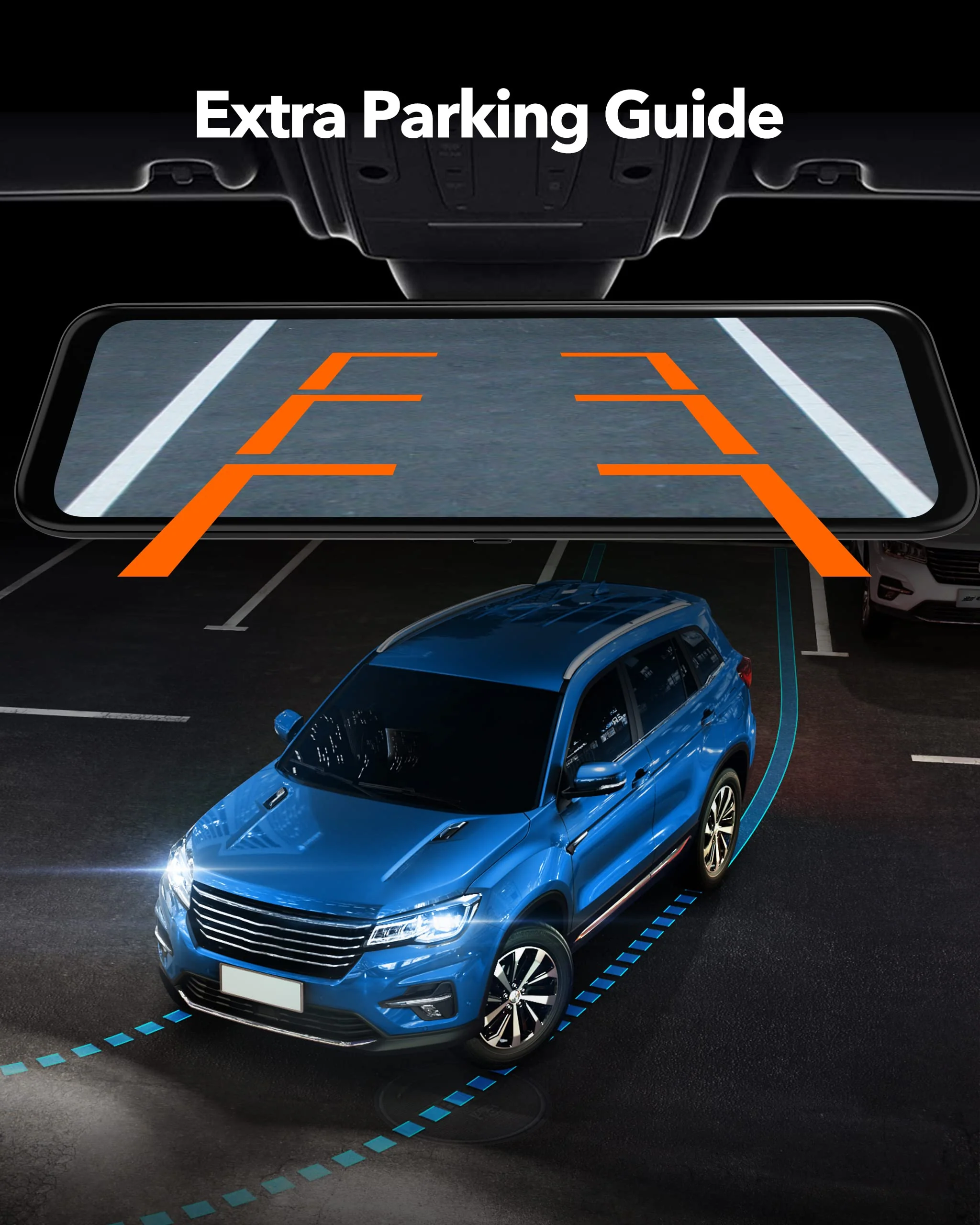 WOLFBOX 12 4K Rear View Mirror Camera