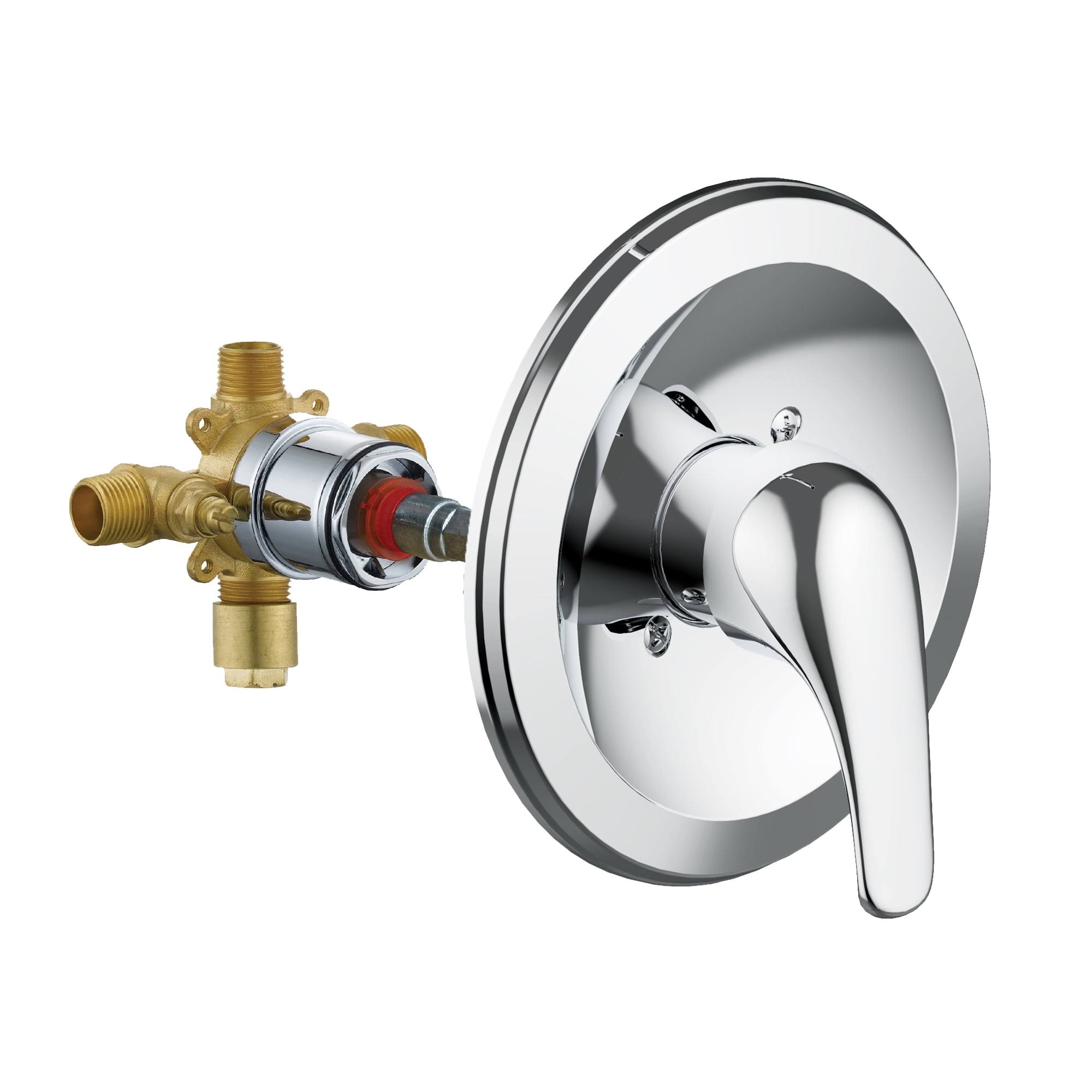 Design House 594895 Middleton II Transitional Single-Handle Shower Valve Trim with Escutcheon for Bathroom Polished Chrome