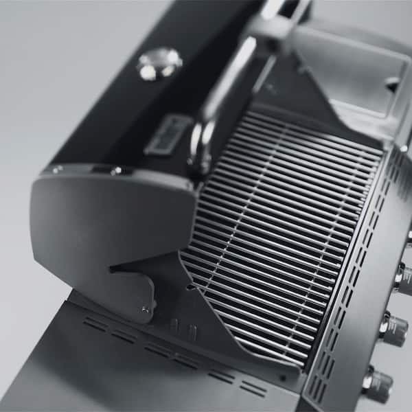 Summit E-470 4-Burner Propane Gas Grill in Black with Built-In Thermometer and Rotisserie