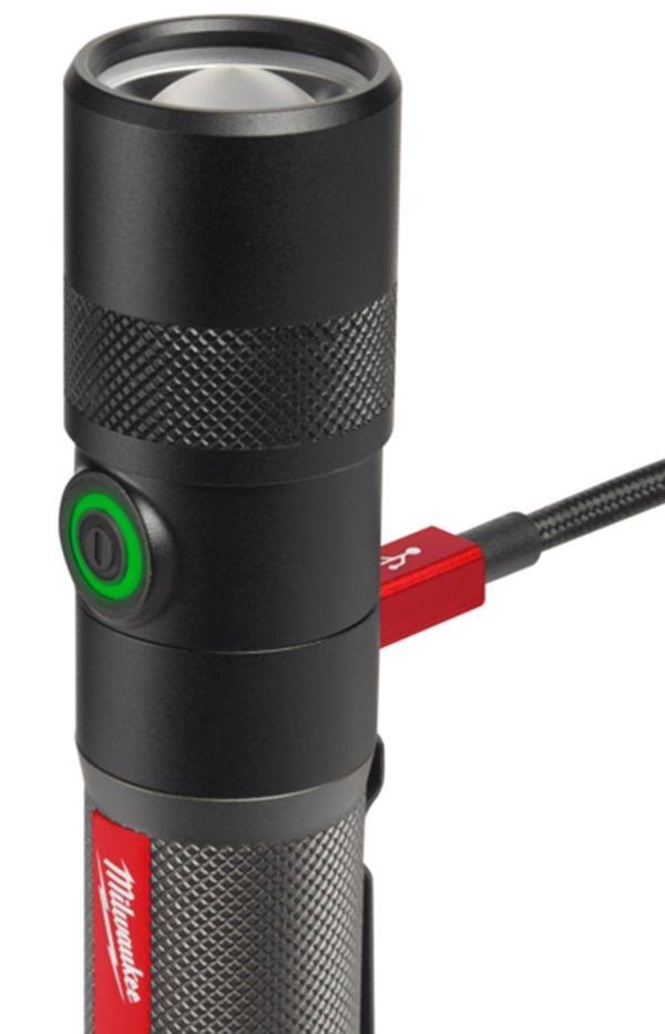 Milwaukee 2161-21 USB Rechargeable 1100L Twist Focus Flashlight