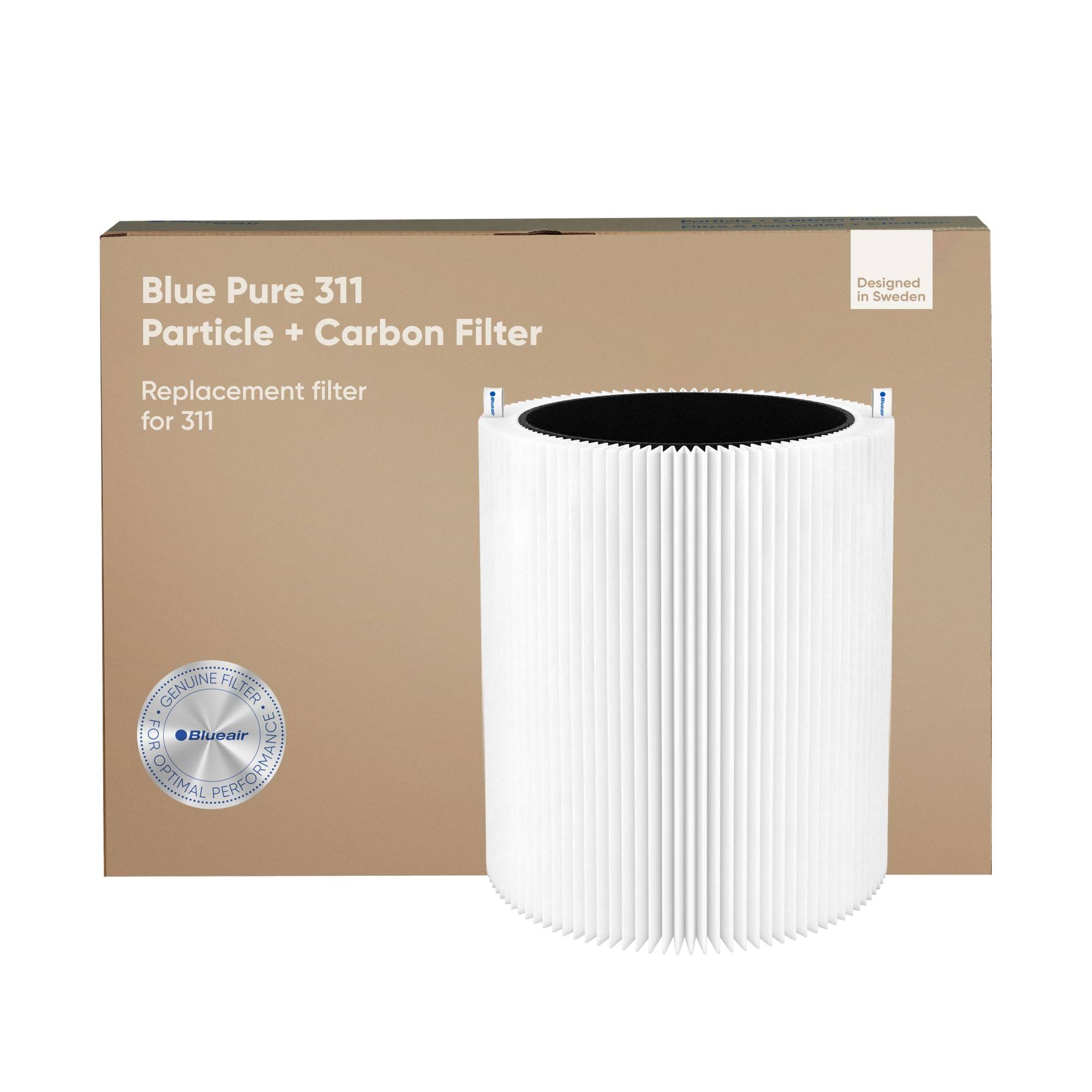 Blueair Blue Pure 311 Genuine Replacement Filter, Particle and Activated Carbon, Fits Blue Pure 311 Air Purifier (Non-Auto)
