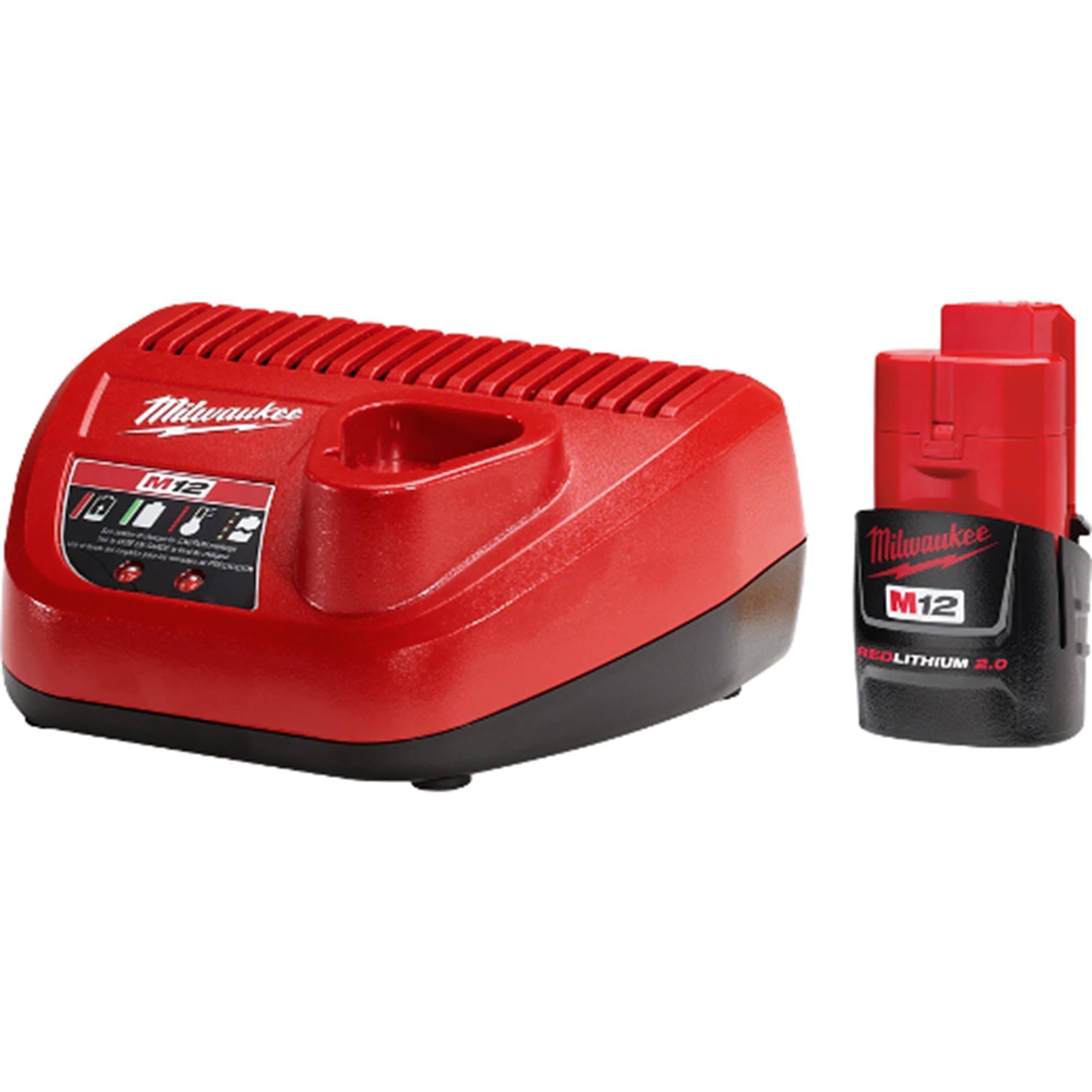 Milwaukee 48-59-2420 Battery/Charger Starter Kit M12