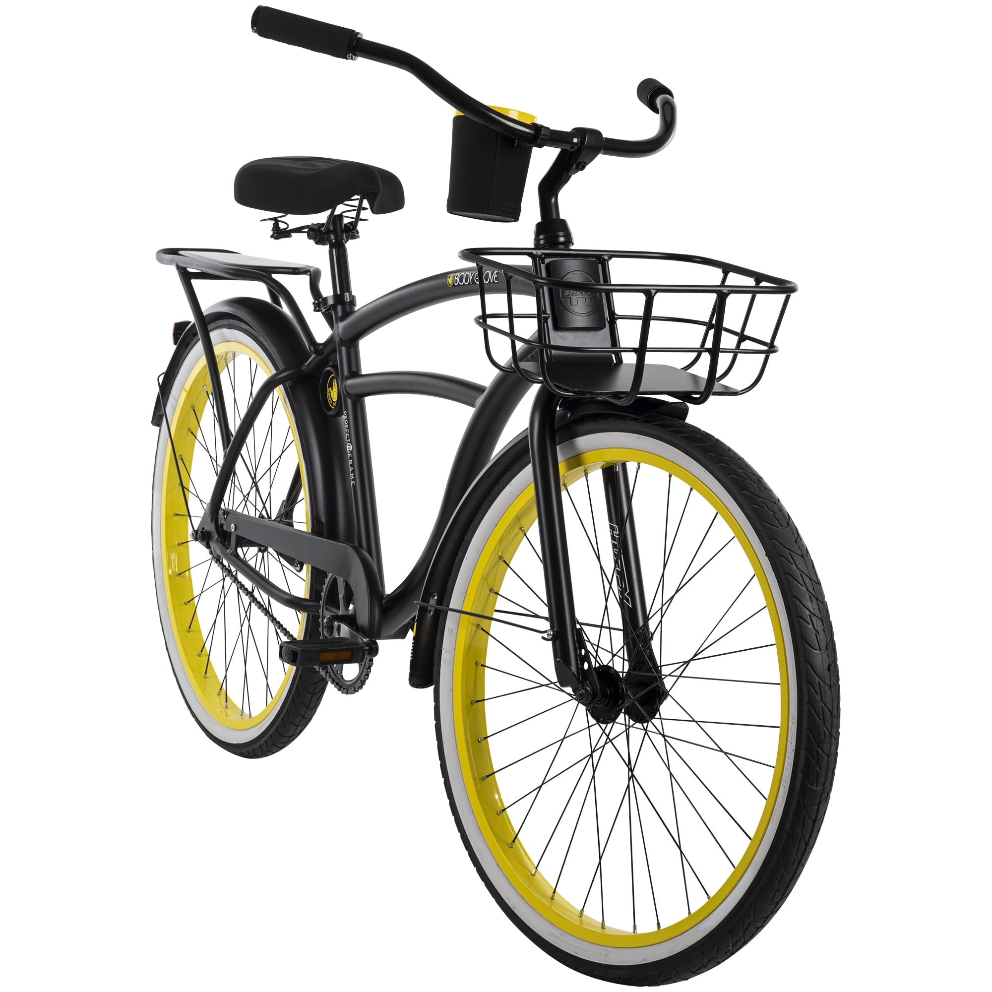 Glove 26 inch Mens Beach Cruiser Bike. Black. by Huffy