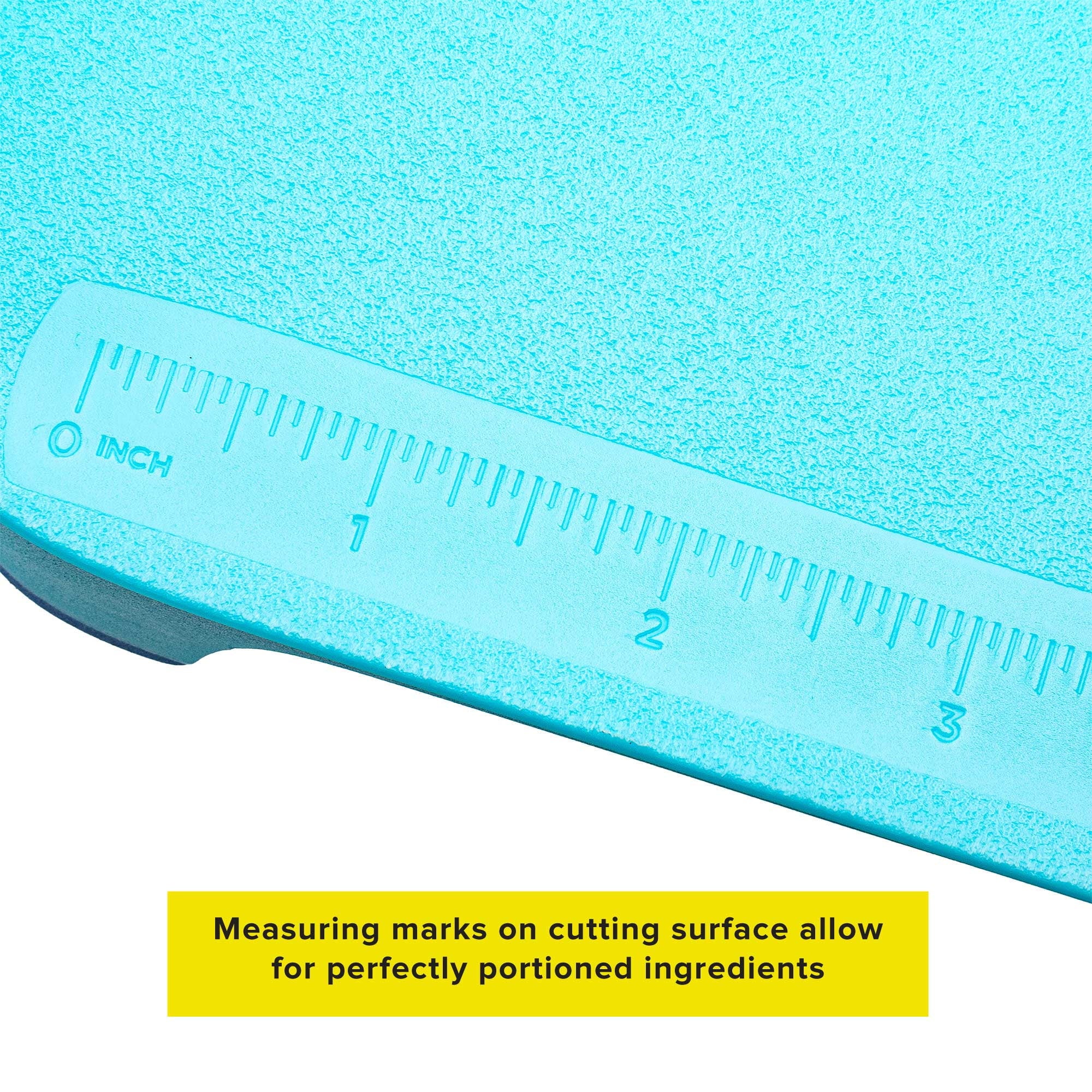 Poly Cutting Board Prep Station Set with Removable Trays. Tasty Blue. 5 Piece