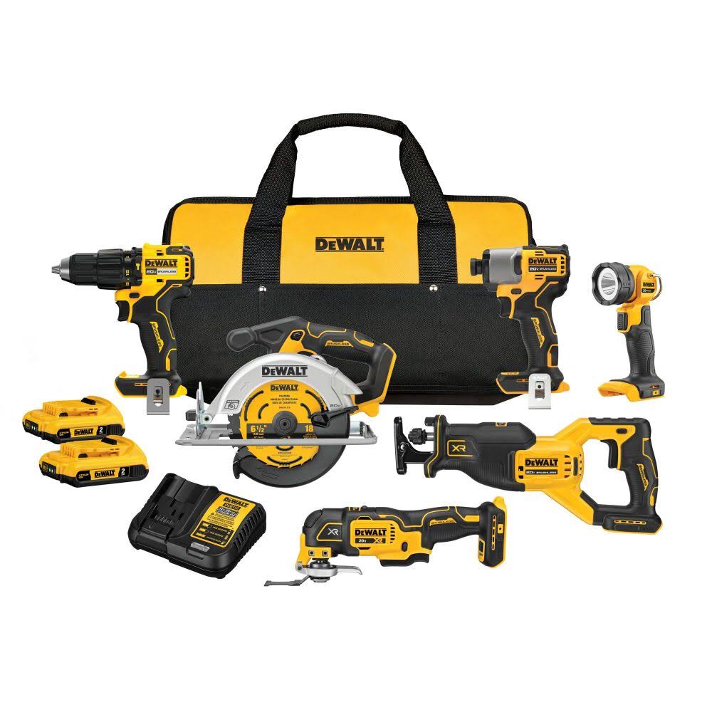 DeWalt 20V Max Brushless 6 Tool Combo Kit - DCK628D2
