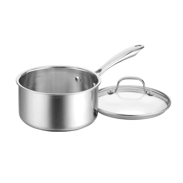 Tri-Ply 10-Piece Stainless Steel Cookware Set with Glass Lids