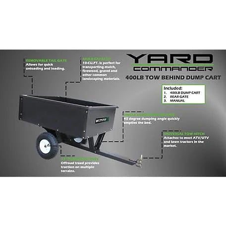Yard Commander 10 cu.ft. Steel Dump Cart - MadeInUSA