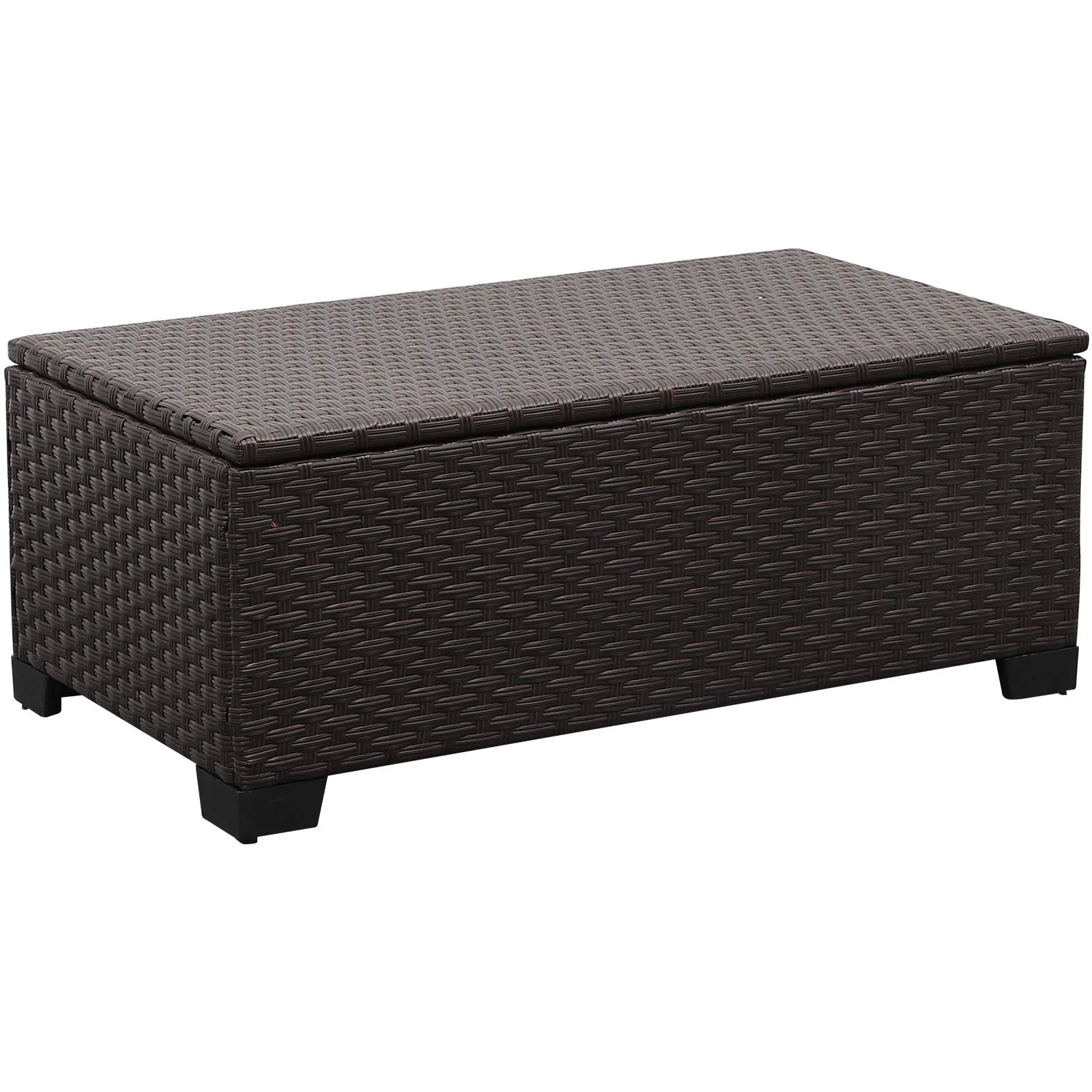 Rattaner Outdoor Storage Table with Waterproof Cover