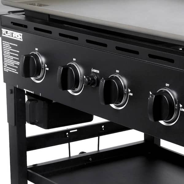 4-Burner Propane Gas Griddle in Black