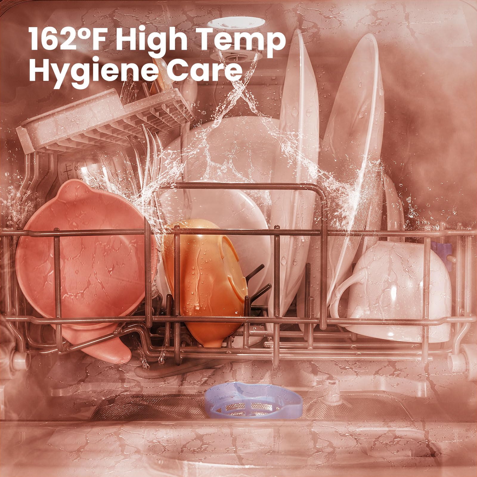 COMFEE' Mini Dishwasher Countertop with 5L Water Tank