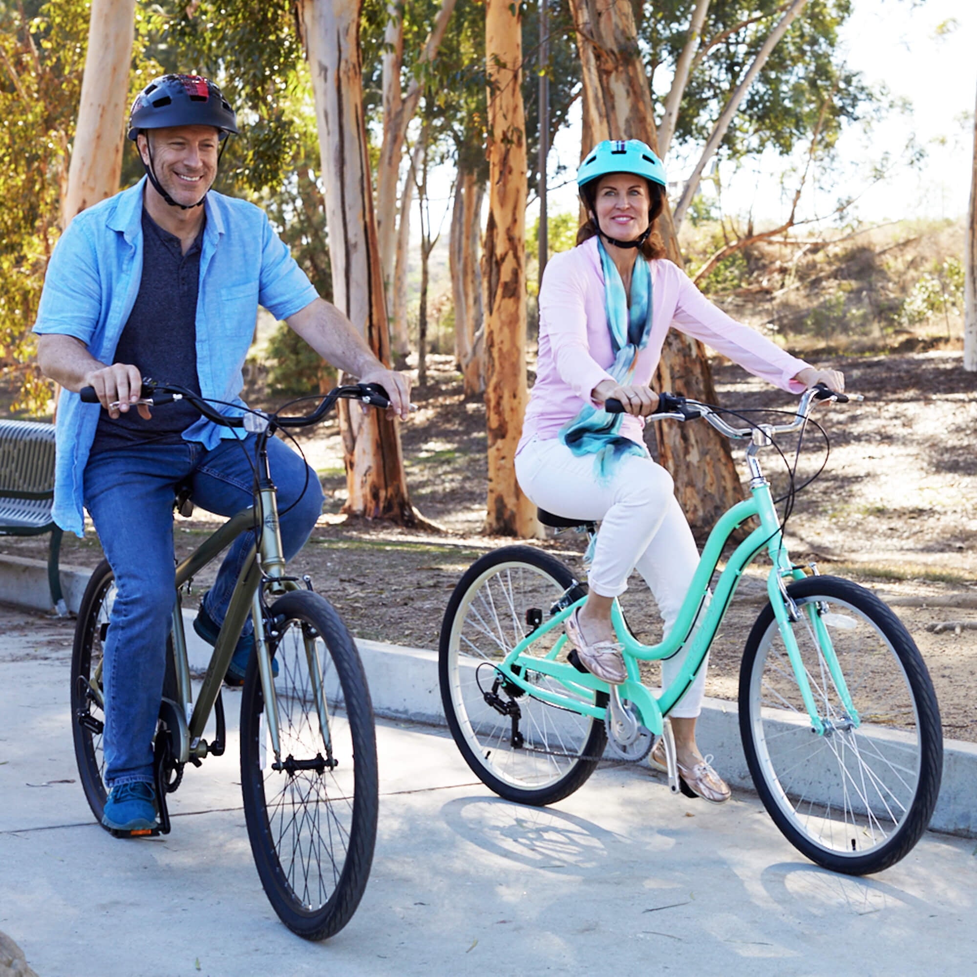 27.5 Parkside SE Men's Comfort Bike with Perfect Fit Frame.  Green Sage