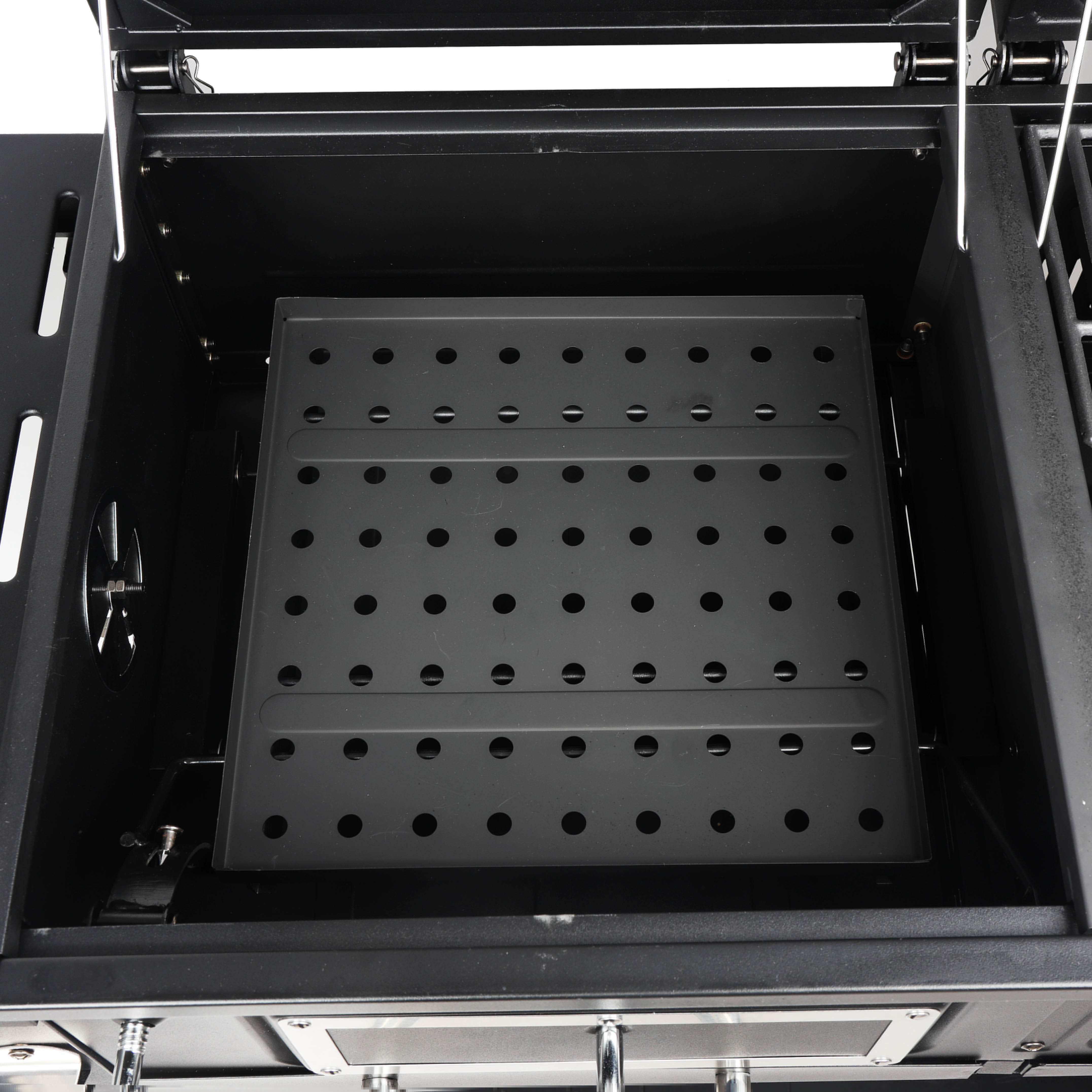 Dual Fuel Gas & Charcoal Combo Grill. Black with Stainless