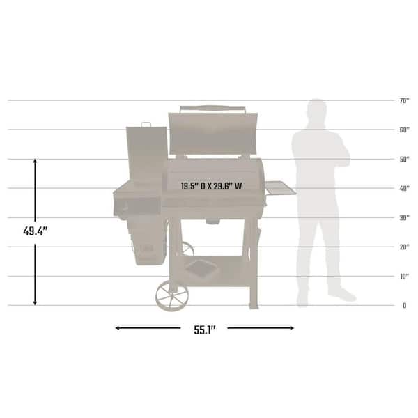 Rider 900 DLX Pellet Grill and Smoker in Black with 906 sq. in. Cooking Space
