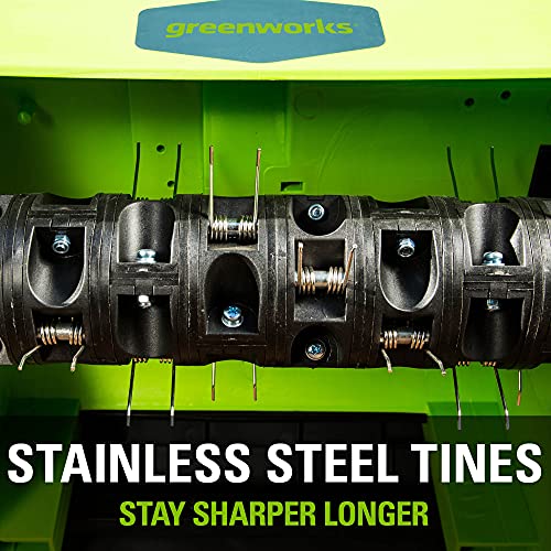 Greenworks 10 Amp 14 Corded Electric Dethatcher (Stainless Steel Tines)