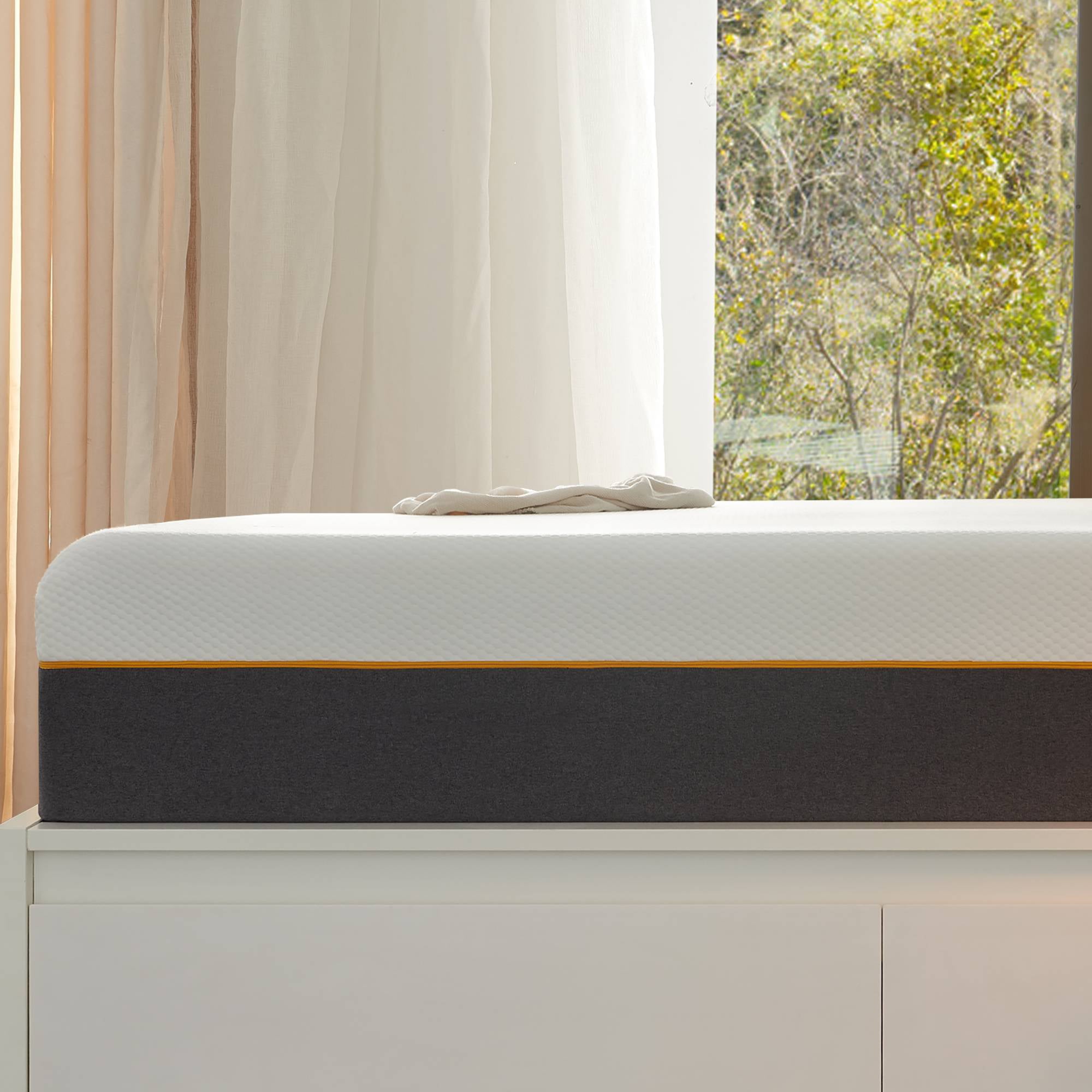 10 inch Queen Size Medium Mattress Memory Foam Cooling Support Gel Foam Mattress