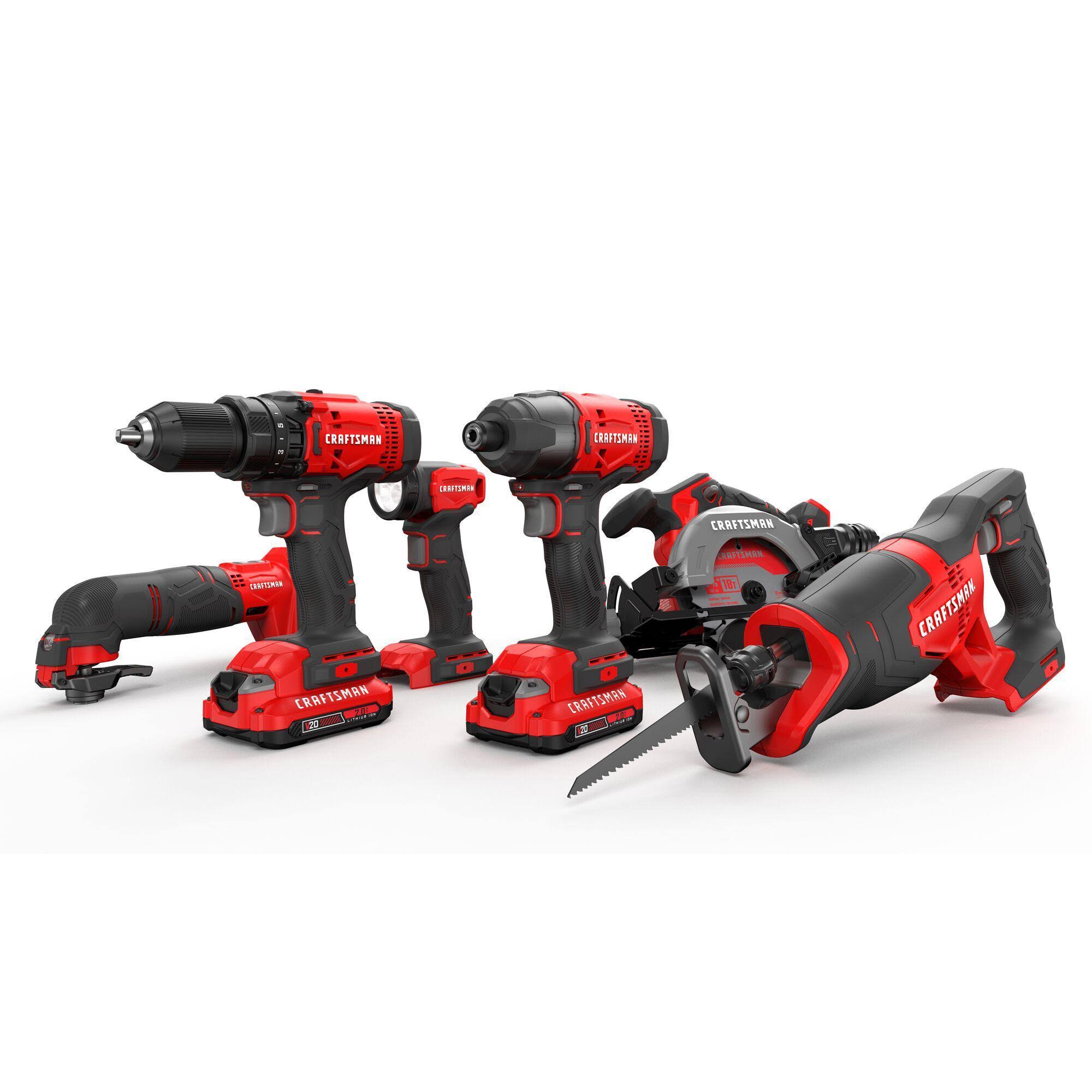 Craftsman 6 Tool Combo Kit V20-Instock