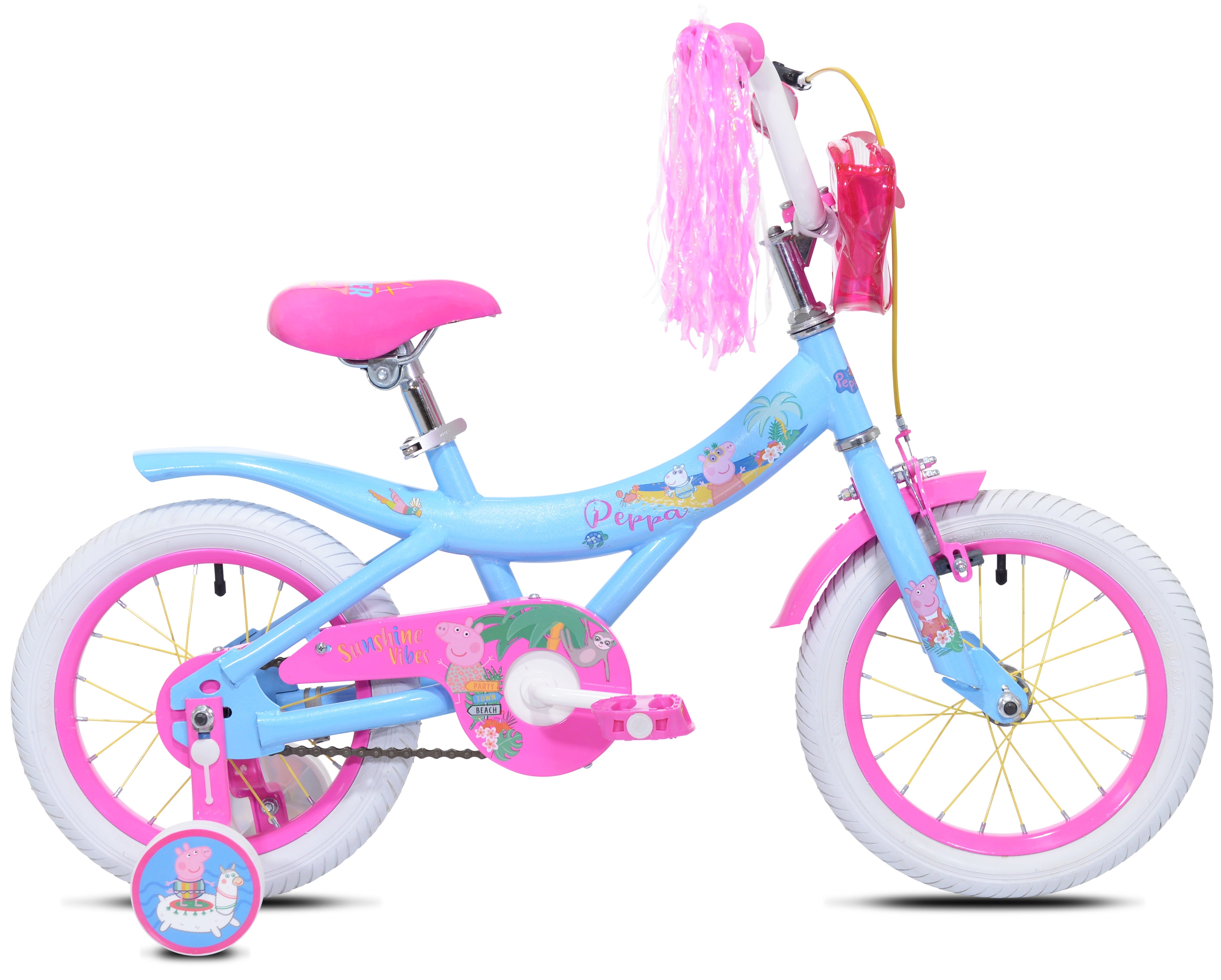 Bicycles 14 Peppa Pig Sunshine Vibes Girls Bicycle. Blue and Pink