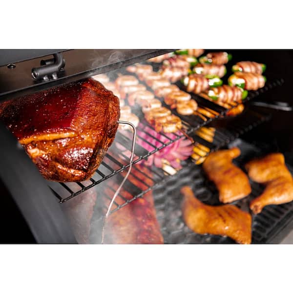 Rider 1200 DLX Pellet Grill and Smoker in Black with 1.234 sq. in. Cooking Space