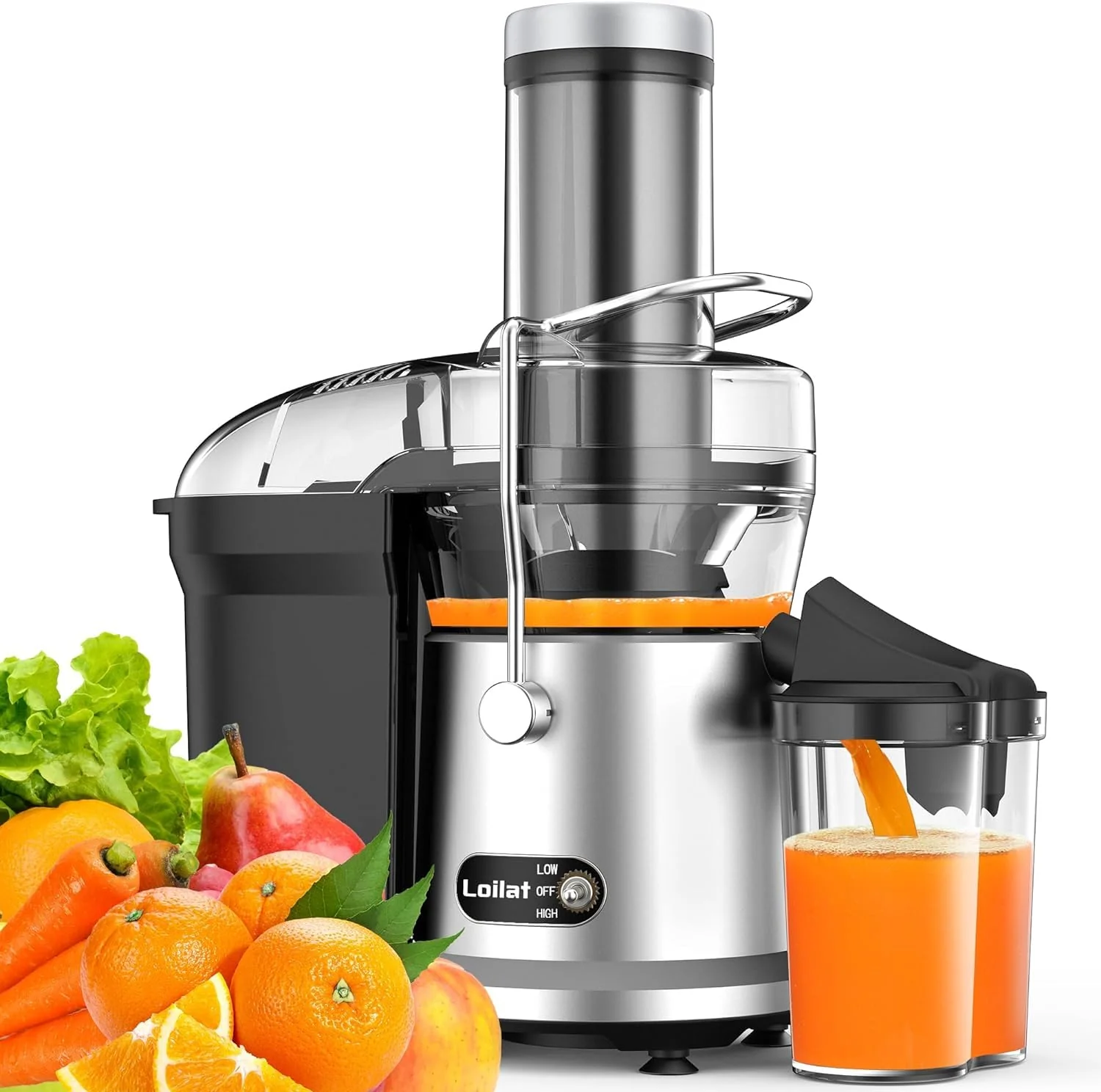 Loilat 1200W Juicer Machine with 3 Feed Chute