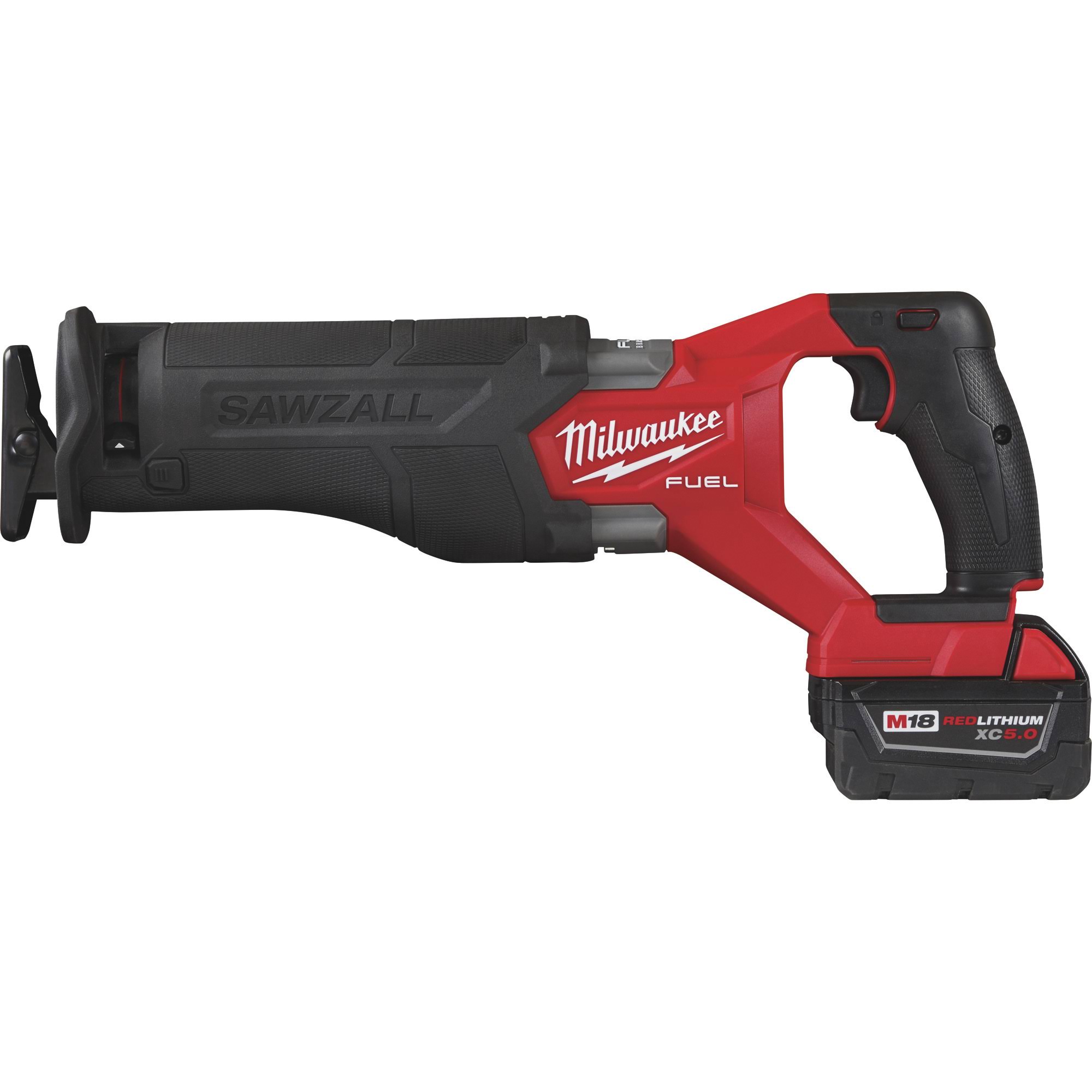 Milwaukee 2821-22 M18 Fuel Sawzall Reciprocating Saw - 2 Battery XC5.0 Kit
