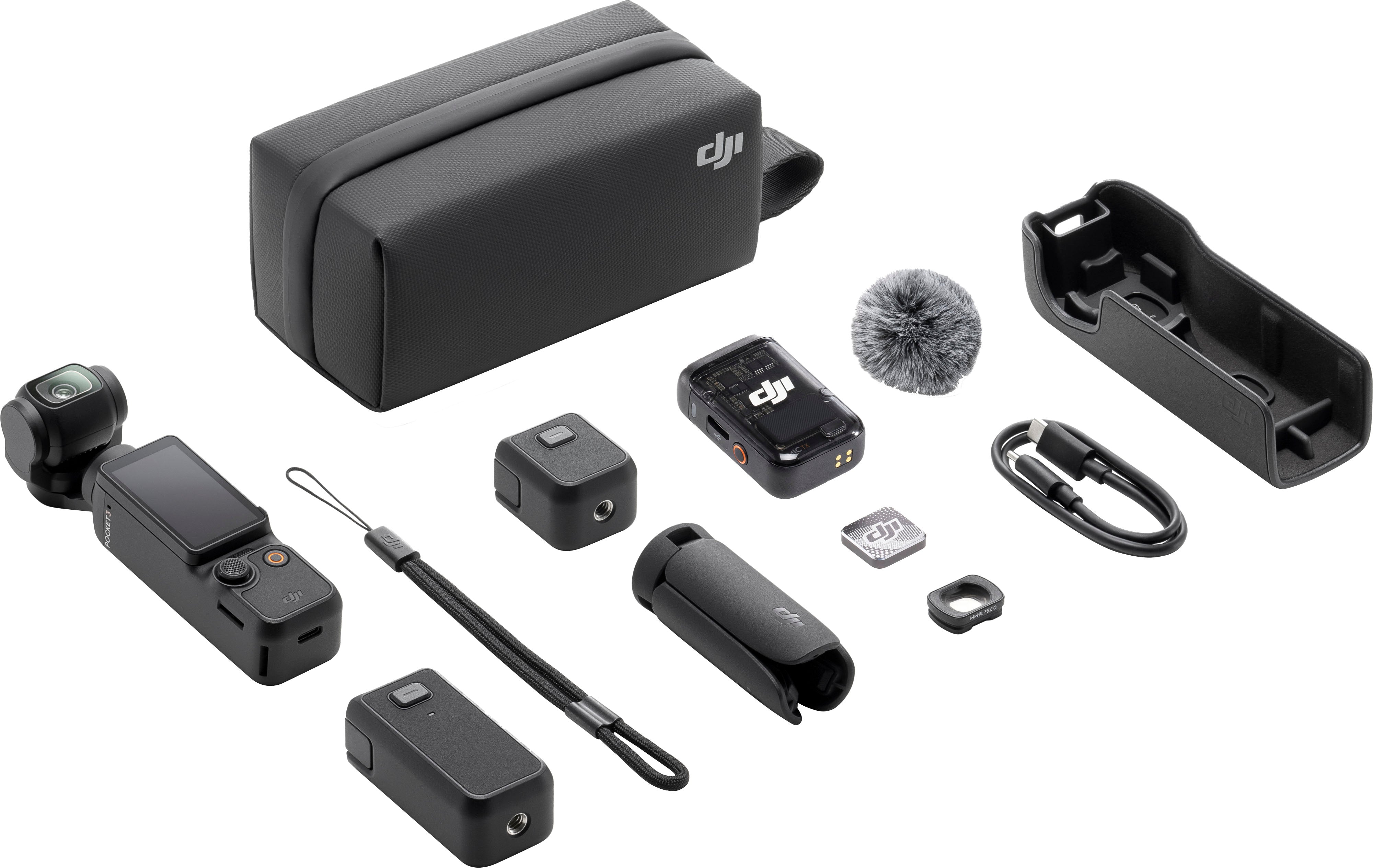 DJI � Osmo Pocket 3 Creator Combo 3-Axis Stabilized 4K Handheld Camera with Rotatable Touchscreen � Gray