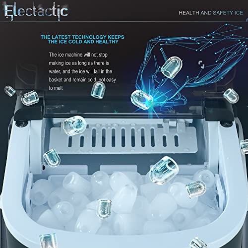 Electactic Ice Maker Countertop with Ice Scoop & Basket