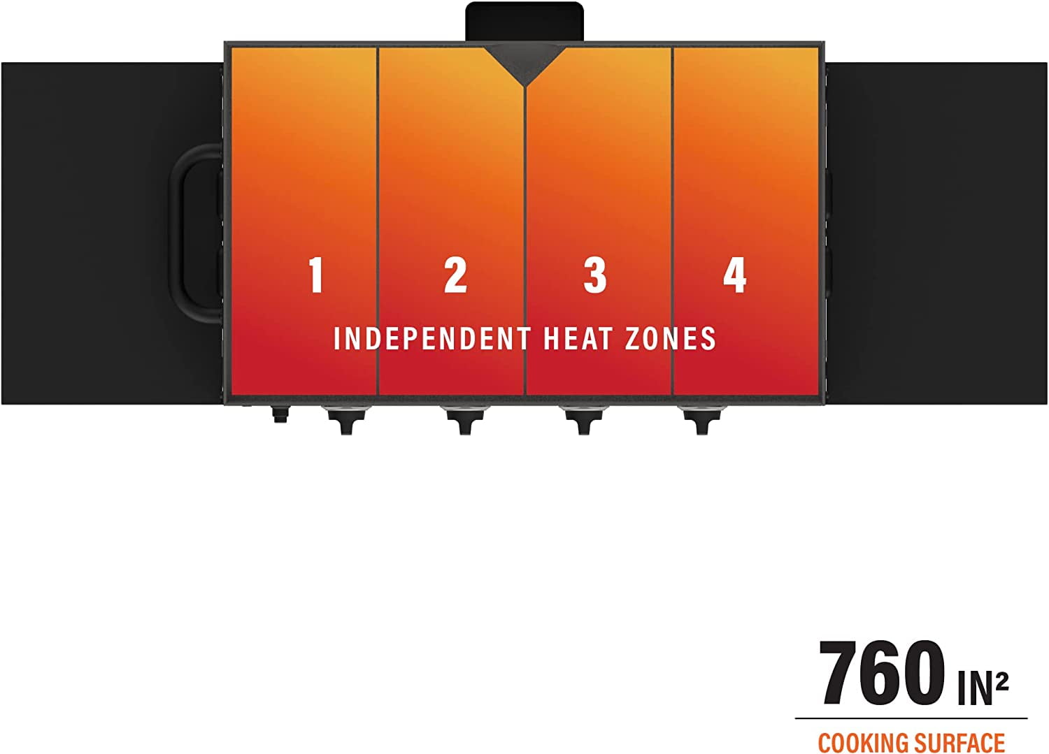 36 Inch Gas Griddle Cooking Station 4 Burner Flat Top Gas Grill Propane Fuelled Restaurant Grade Professional 36�� Outdoor Griddle Station with Side Shelf (1554)