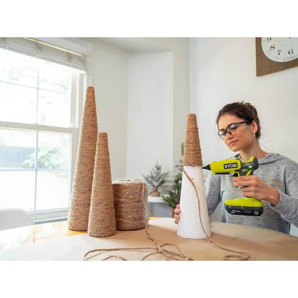 ONE+ 18V Cordless 2- Tool Combo Kit with Rotary Tool Station. Dual Temperature Glue Gun. 2.0 Ah Battery and Charger