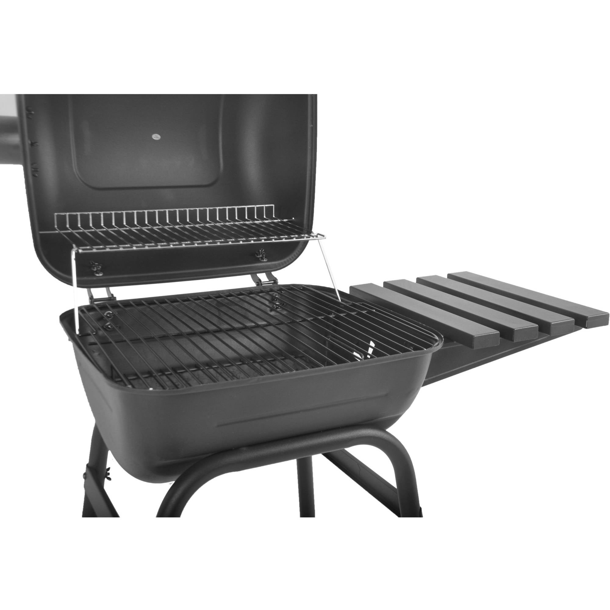 26 Mini Barrel Charcoal Grill with Side Shelf. Black. CBC1760W