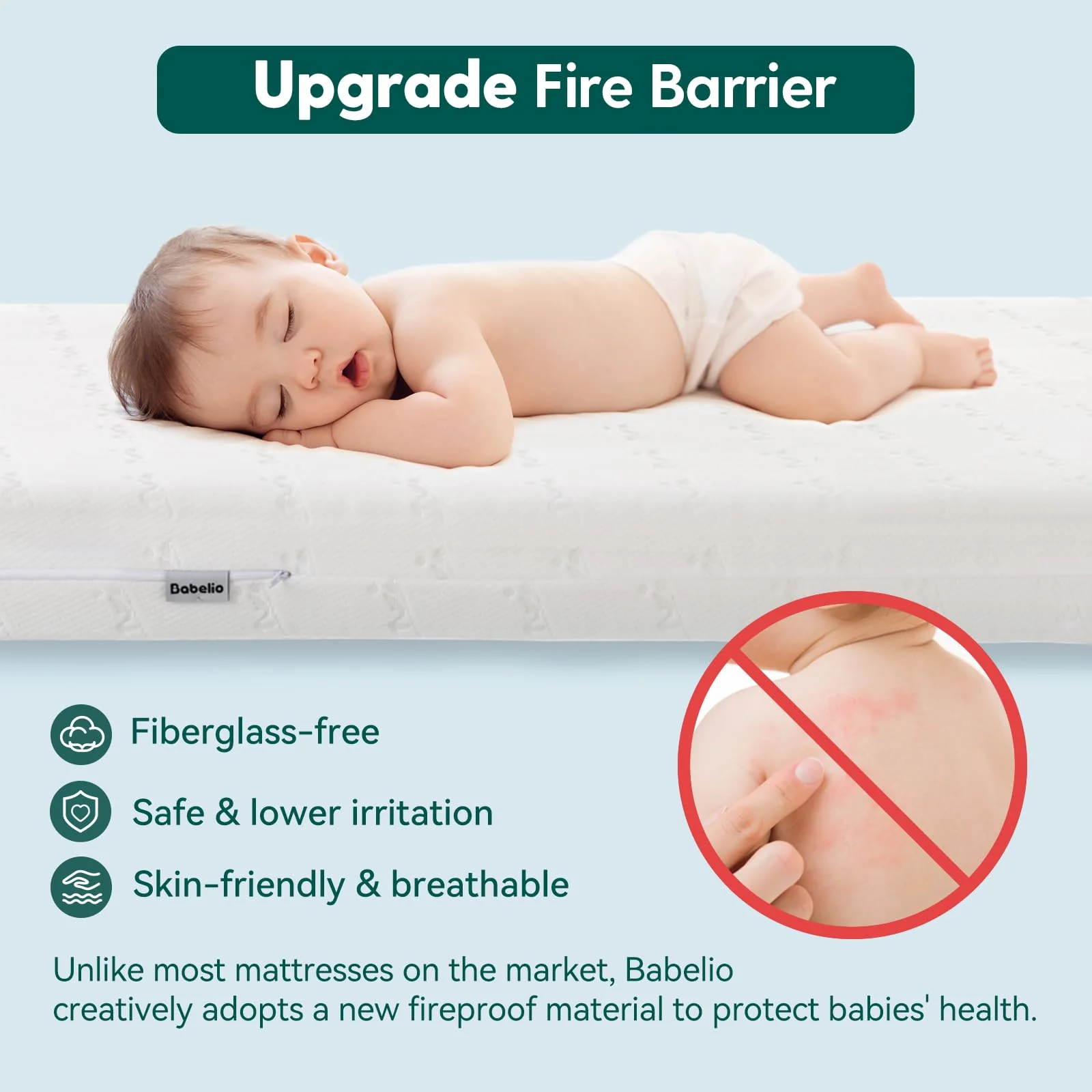 BABELIO Dual-Sided Memory Foam Toddler Mattress
